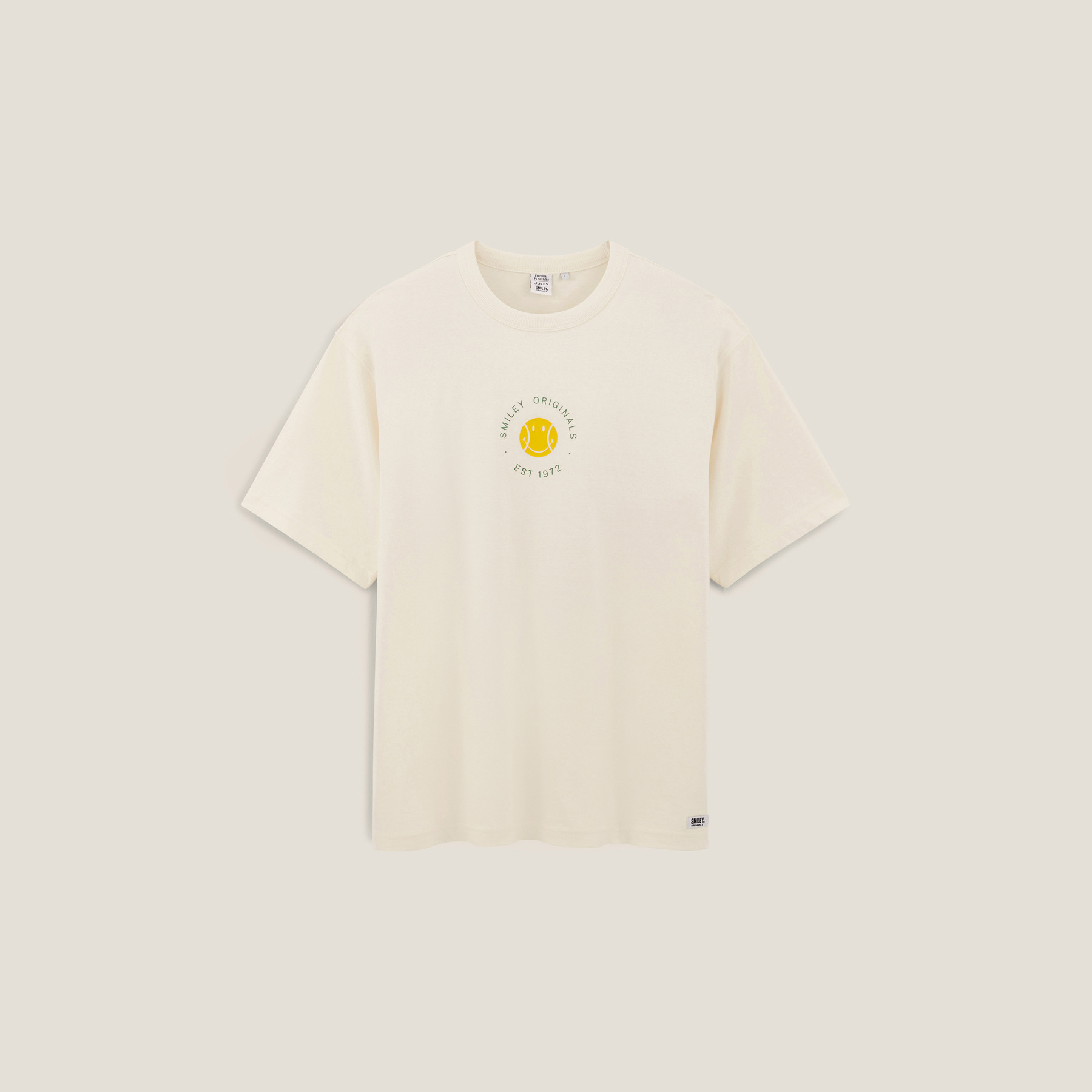 Tee-shirt Smiley® Originals Ecru XS 100% Coton Homme