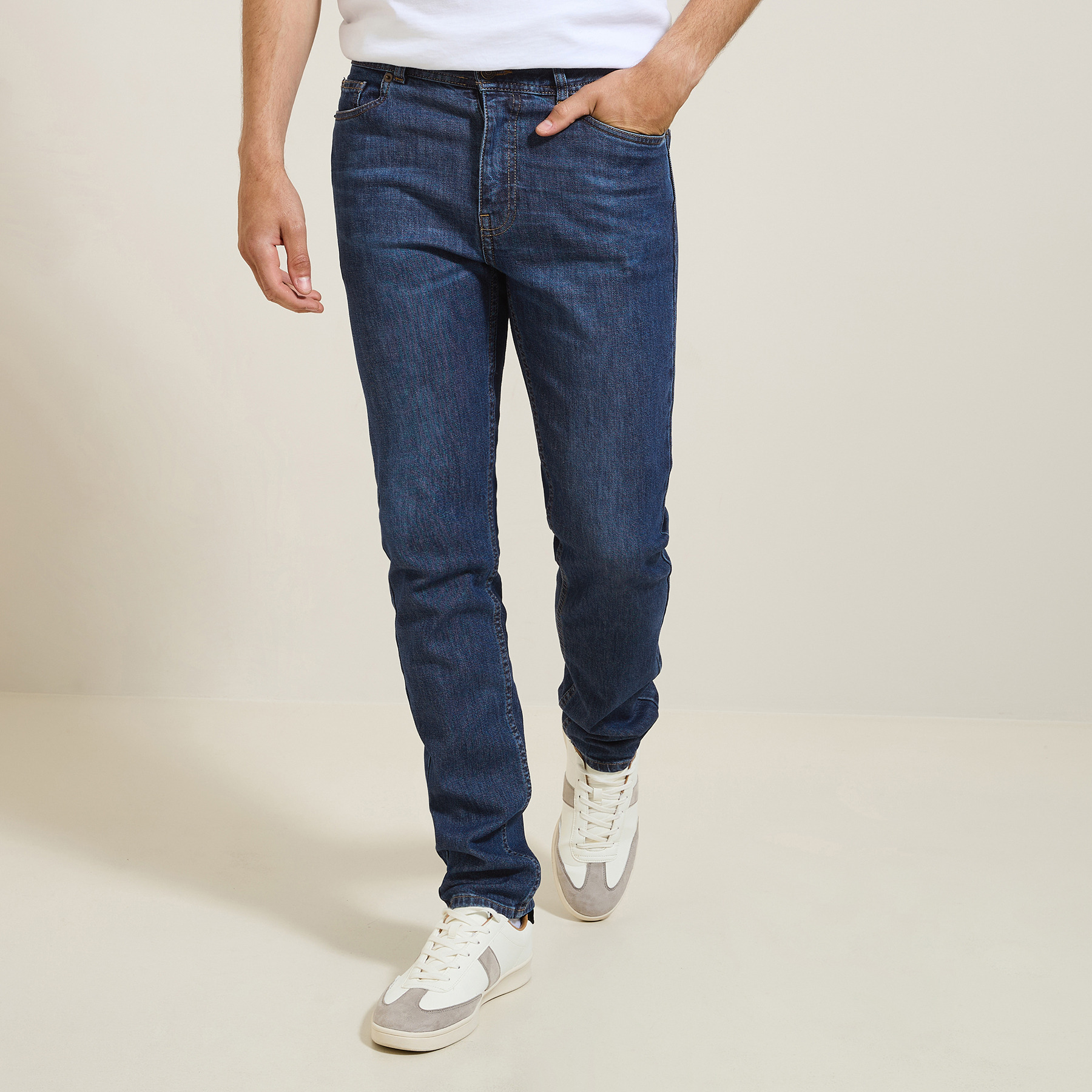 Jean straight Made in France Bleu 36 98% Coton, 2% Elasthanne Homme