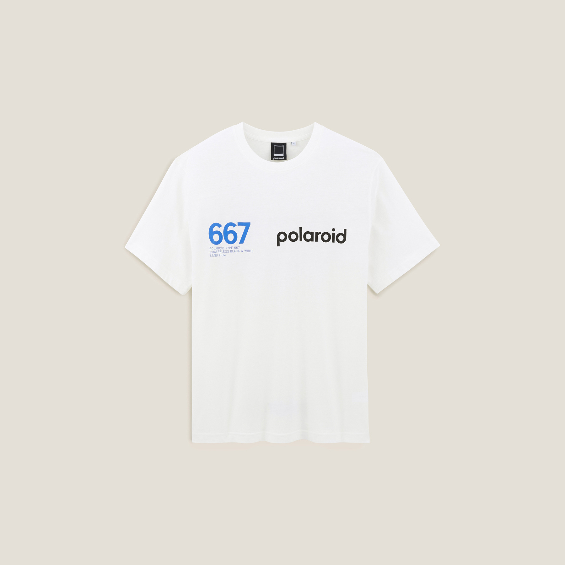Tee-shirt licence Polaroid Blanc S 100% Coton Homme