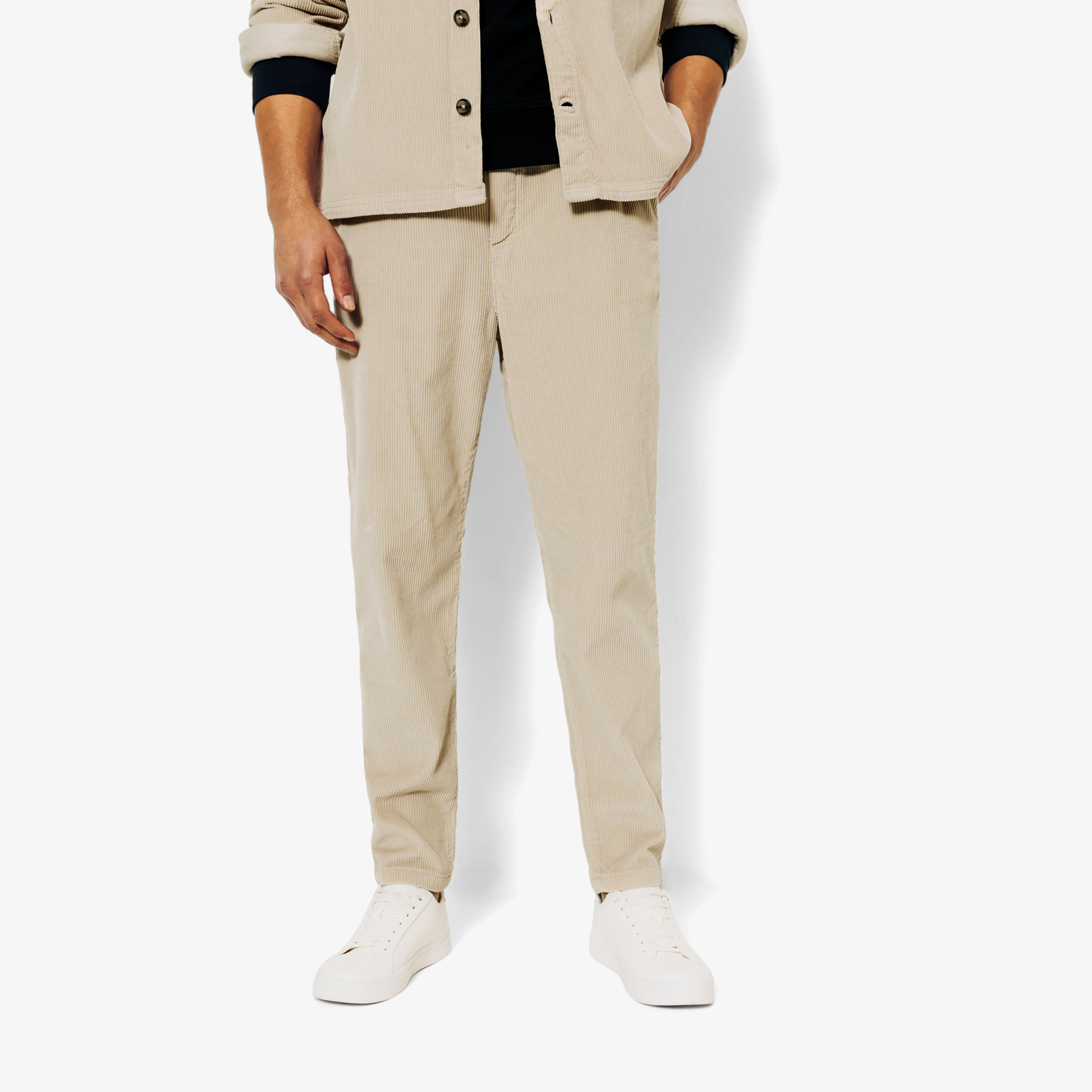 Pantalon en velours Ecru XS 100% Coton Homme