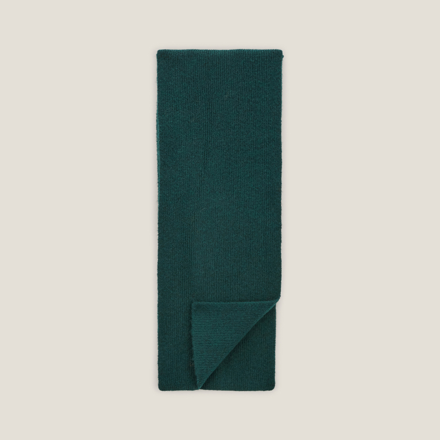 Echarpe unie en maille Vert/Kaki T.U.  Homme