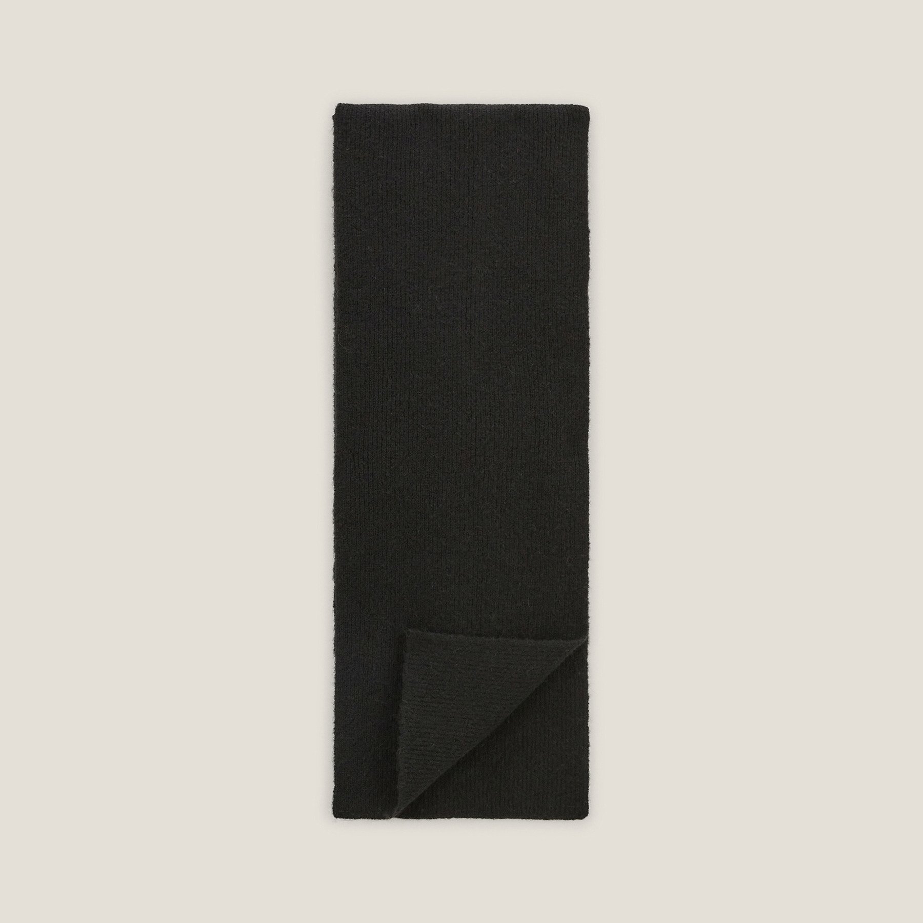 Echarpe unie en maille Noir T.U.  Homme