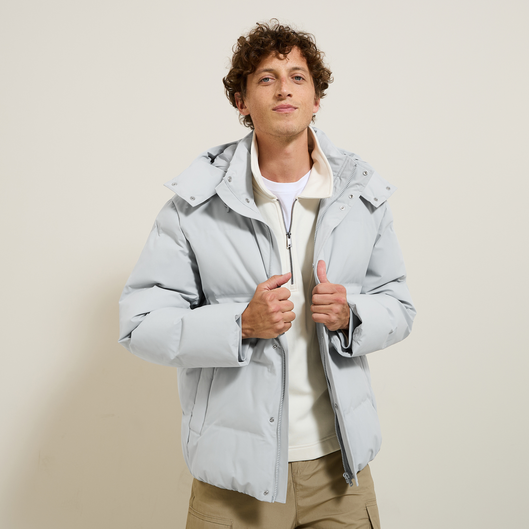 Doudoune déperlante matelassée Bleu L 100% Polyamide, 100% Polyester Homme