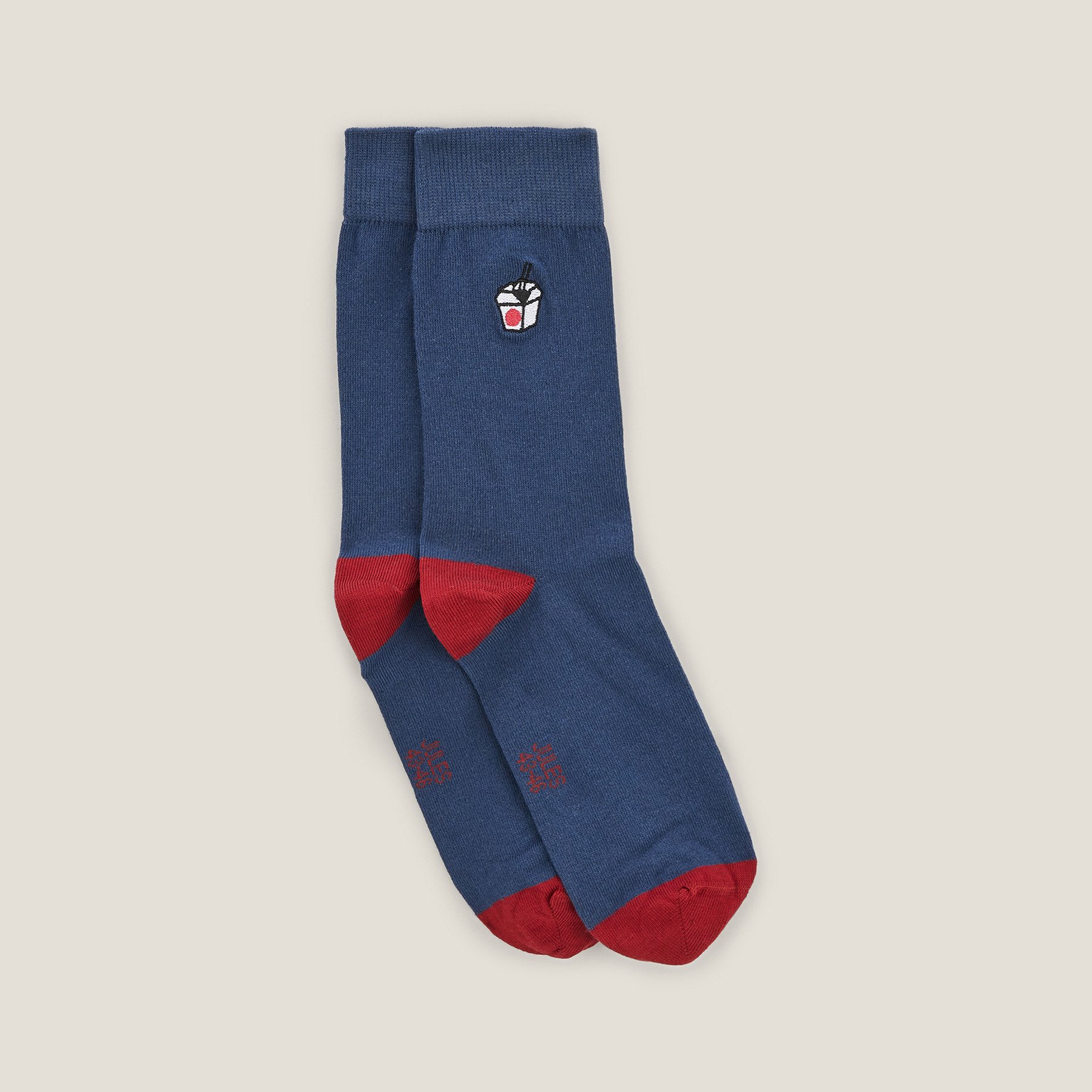 Chaussettes hautes fantaisies Bleu 39/42 74% Coton, 24% Polyamide, 2% Elasthanne Homme