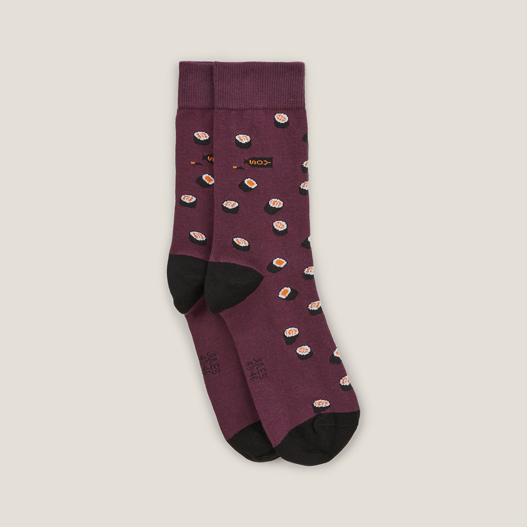 Chaussettes hautes fantaisies Bordeaux 39/42 68% Coton, 31% Polyamide, 1% Elasthanne Homme