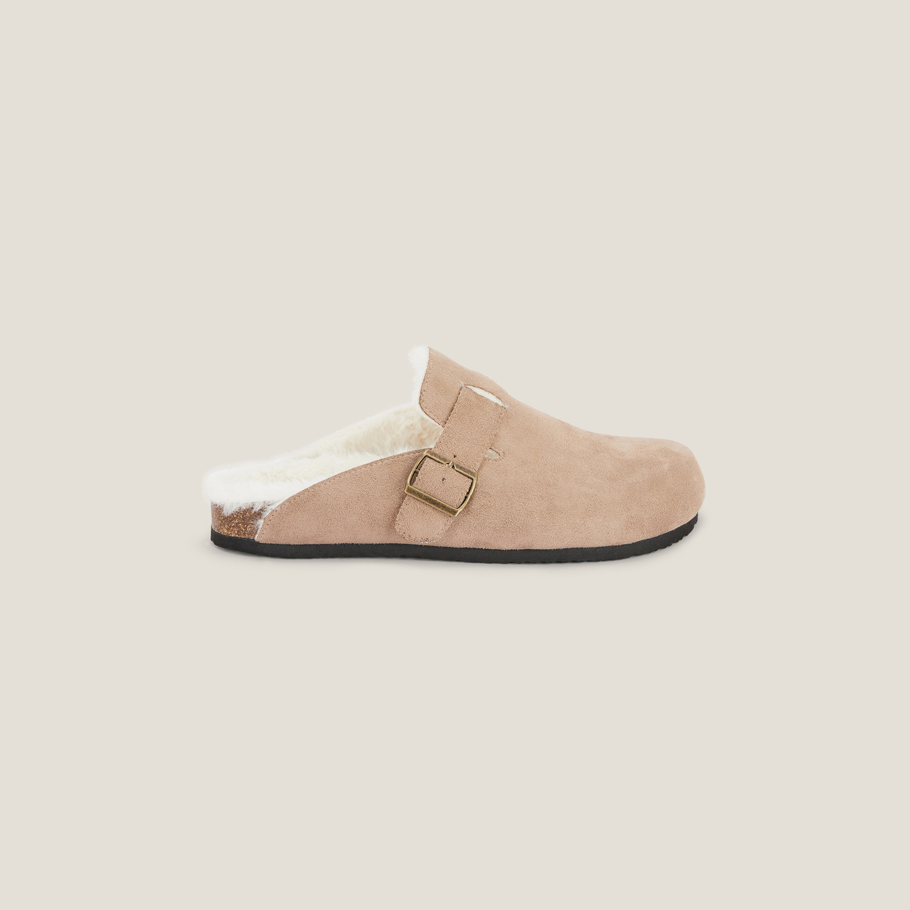 Sabots intérieurs fourrés Beige 42  Homme