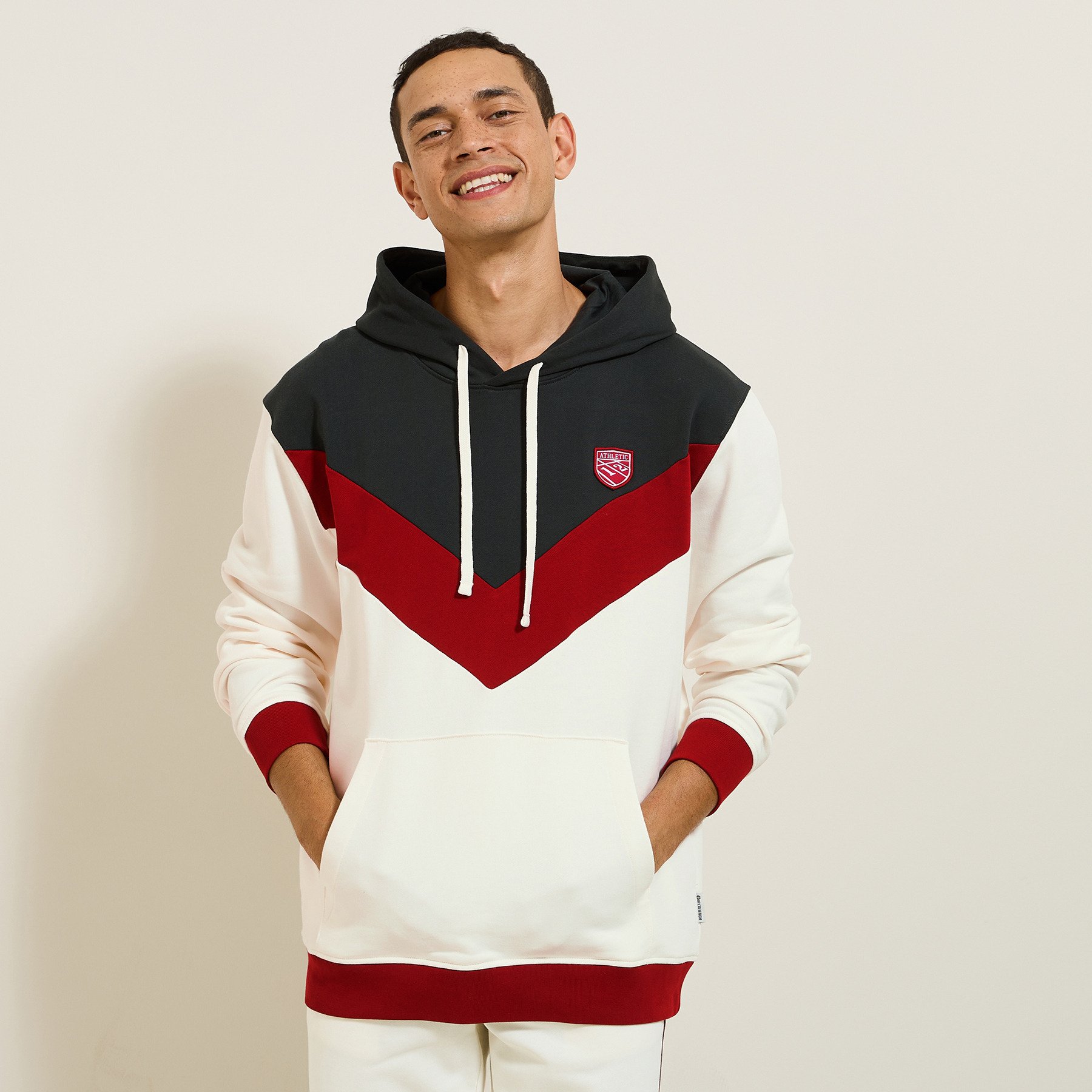 Sweat iconique à capuche Blanc S 100% Coton Homme Jules