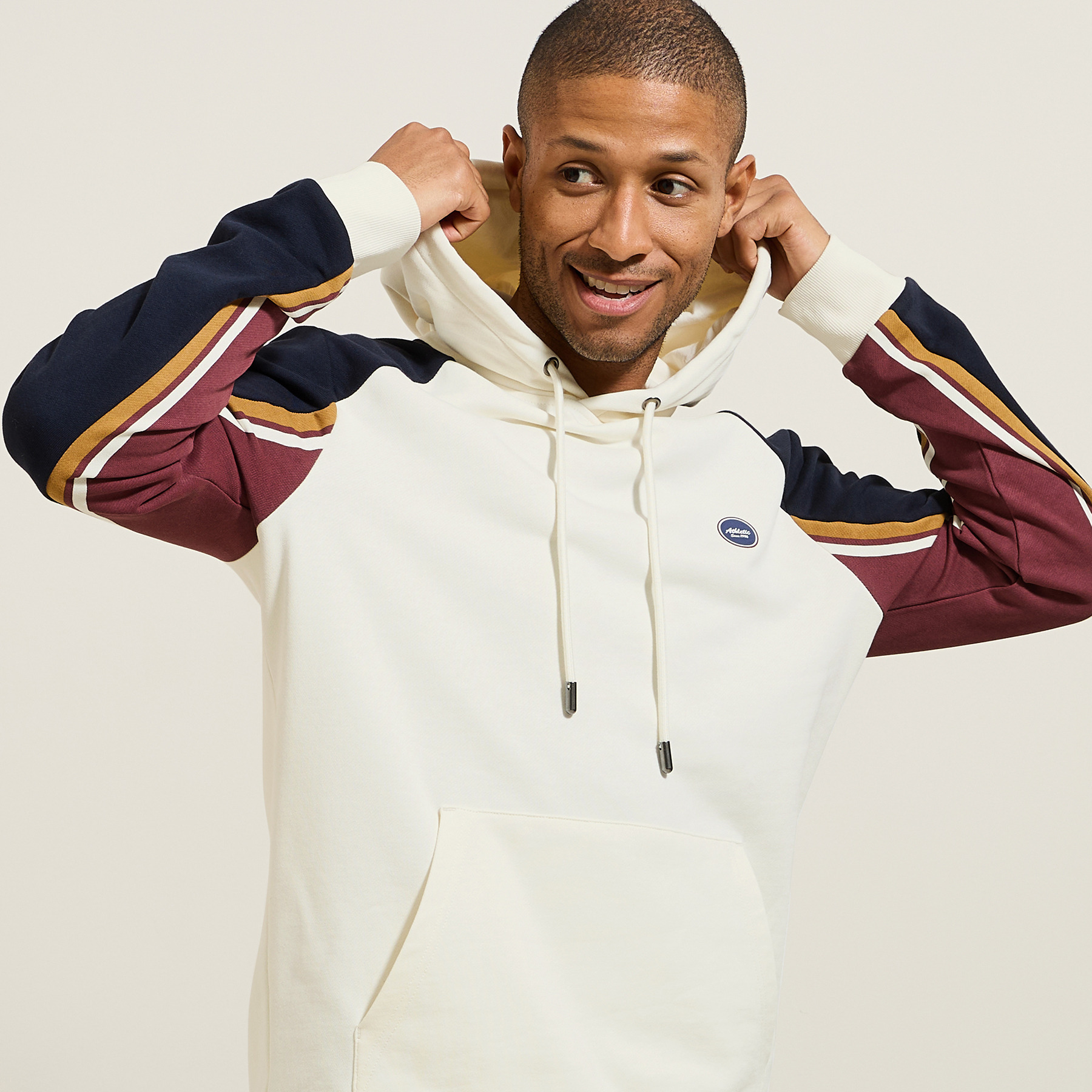 Sweat iconique à capuche Bleu moyen S 100% Coton Homme Jules