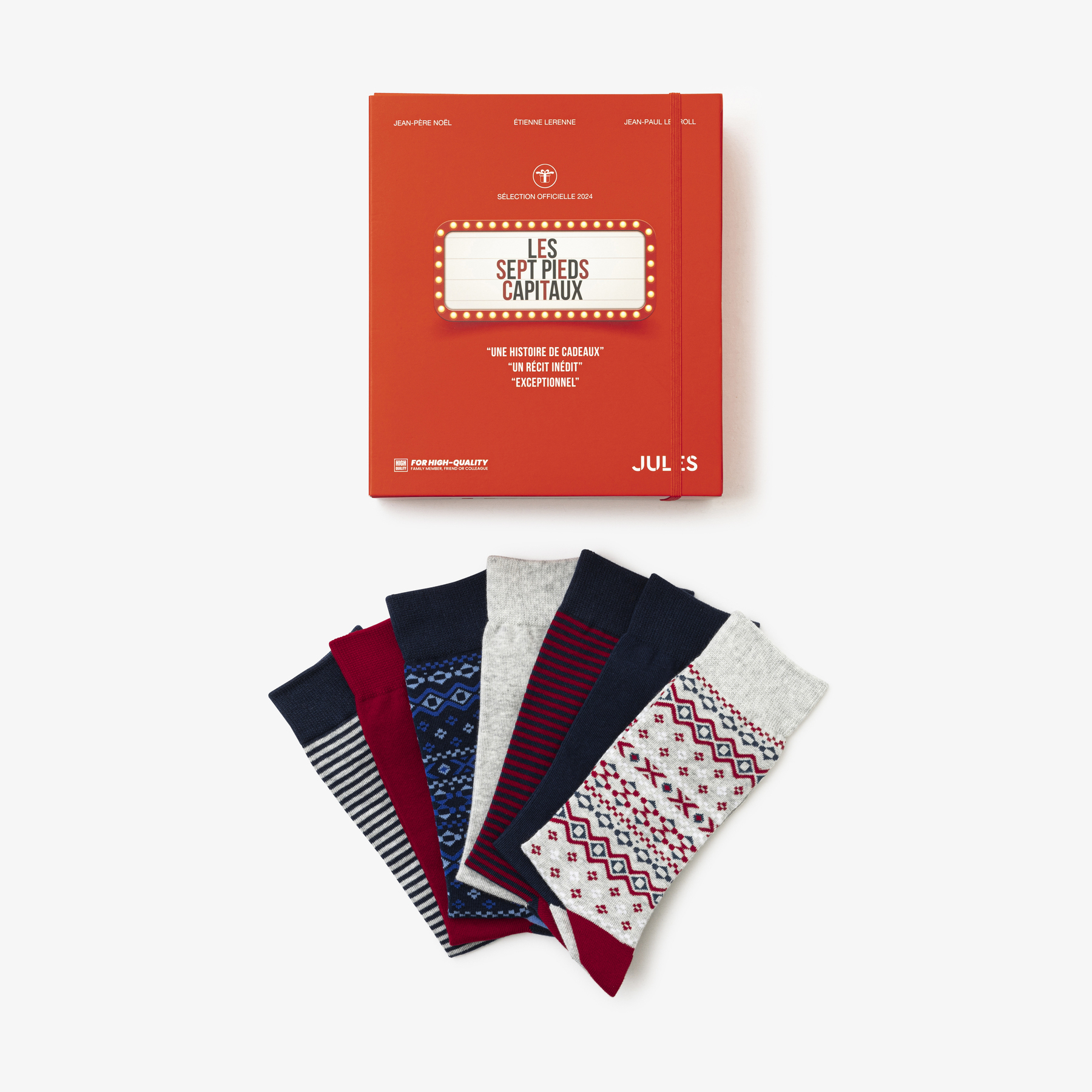 Coffret 7 paires de chaussettes fantaisies Autre 39/42  Homme