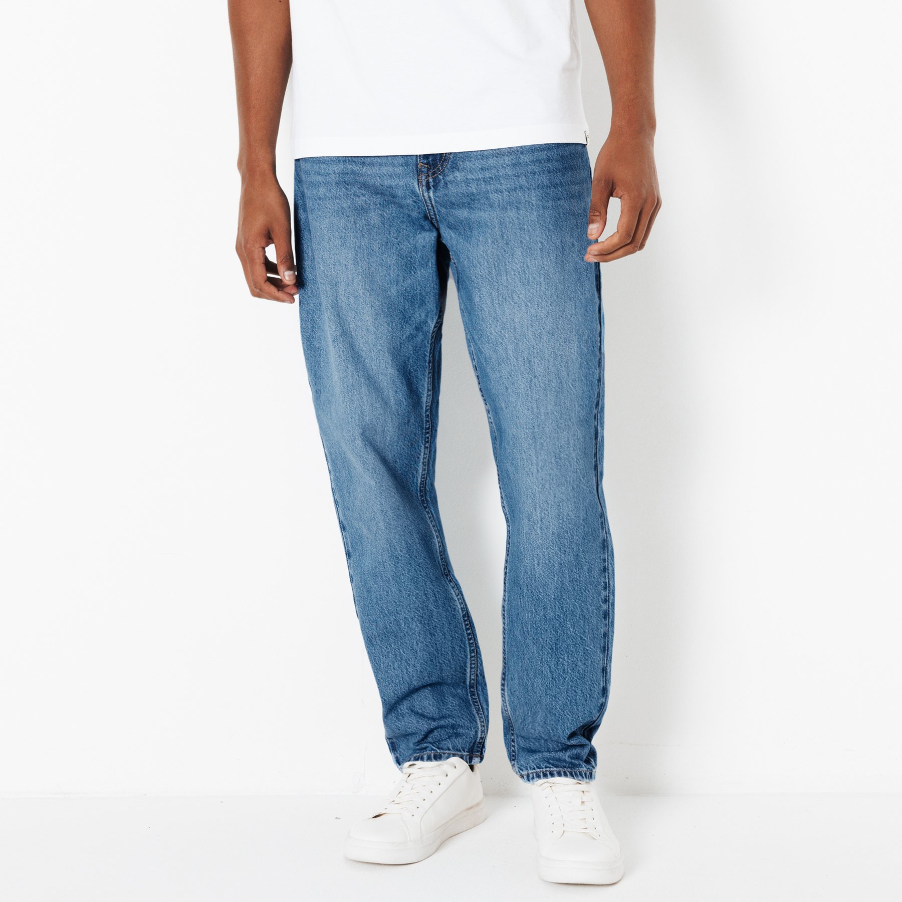 Jean tapered 4 longueurs Bleu 36 100% Coton Homme