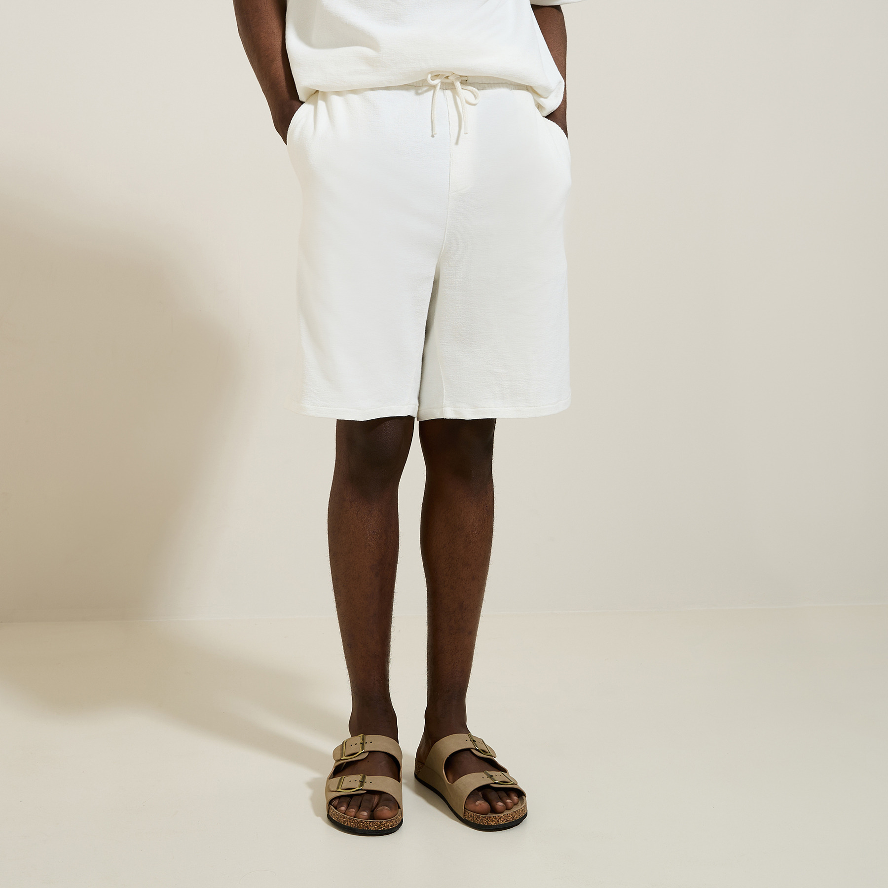 Short en molleton Blanc XS 100% Coton Homme