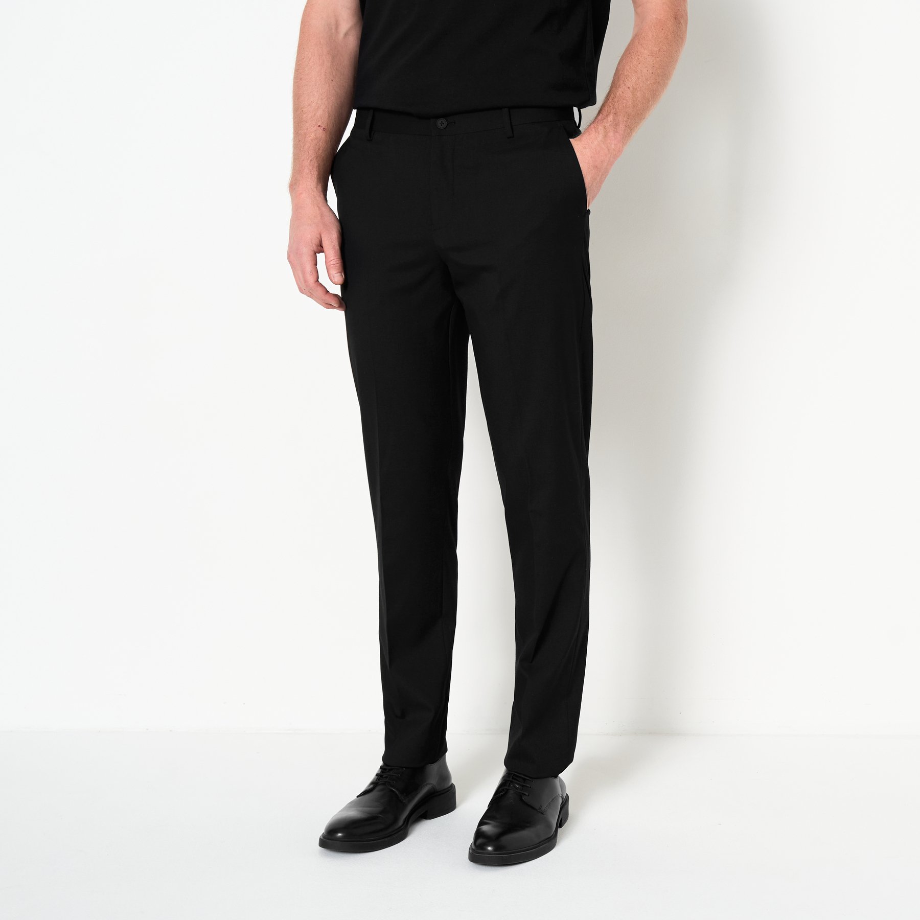 Pantalon de costume confort Noir 34  Homme