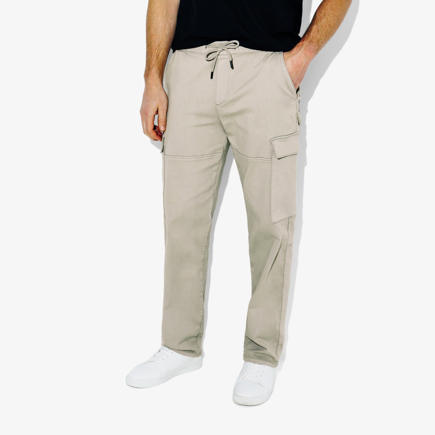 Jogger cargo bas droit Gris XS 85% Coton, 13% Polyester, 2% Elasthanne Homme