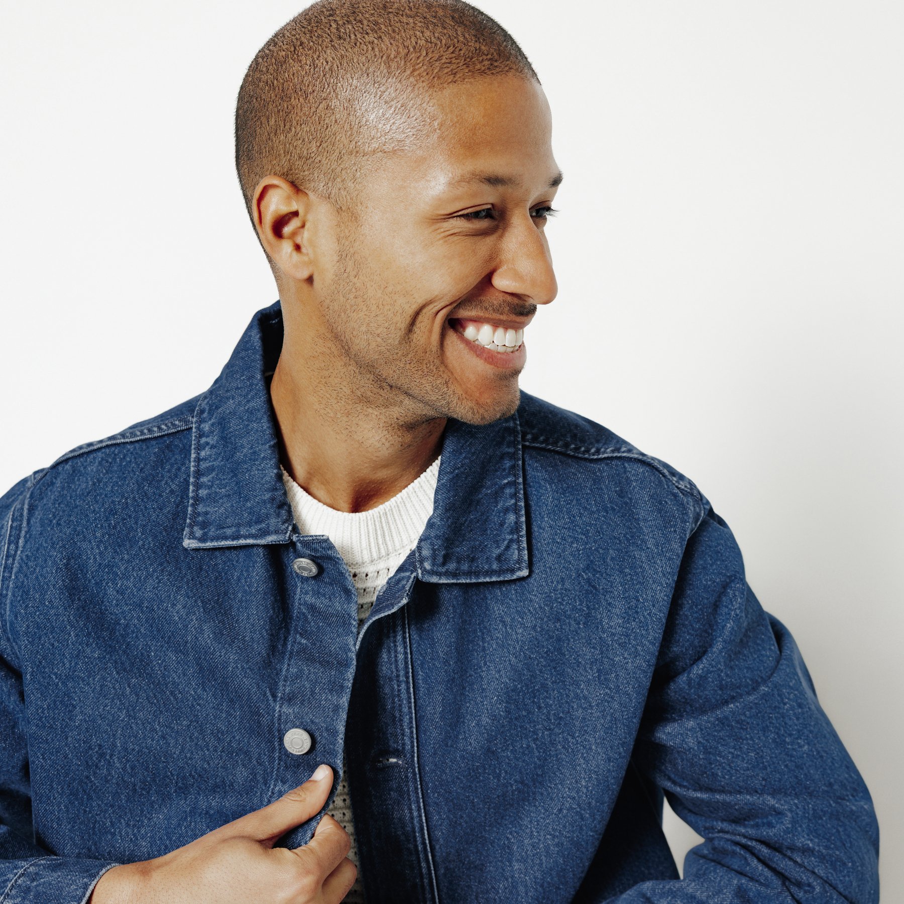 Veste en jean mi-saison Bleu M 100% Coton Homme