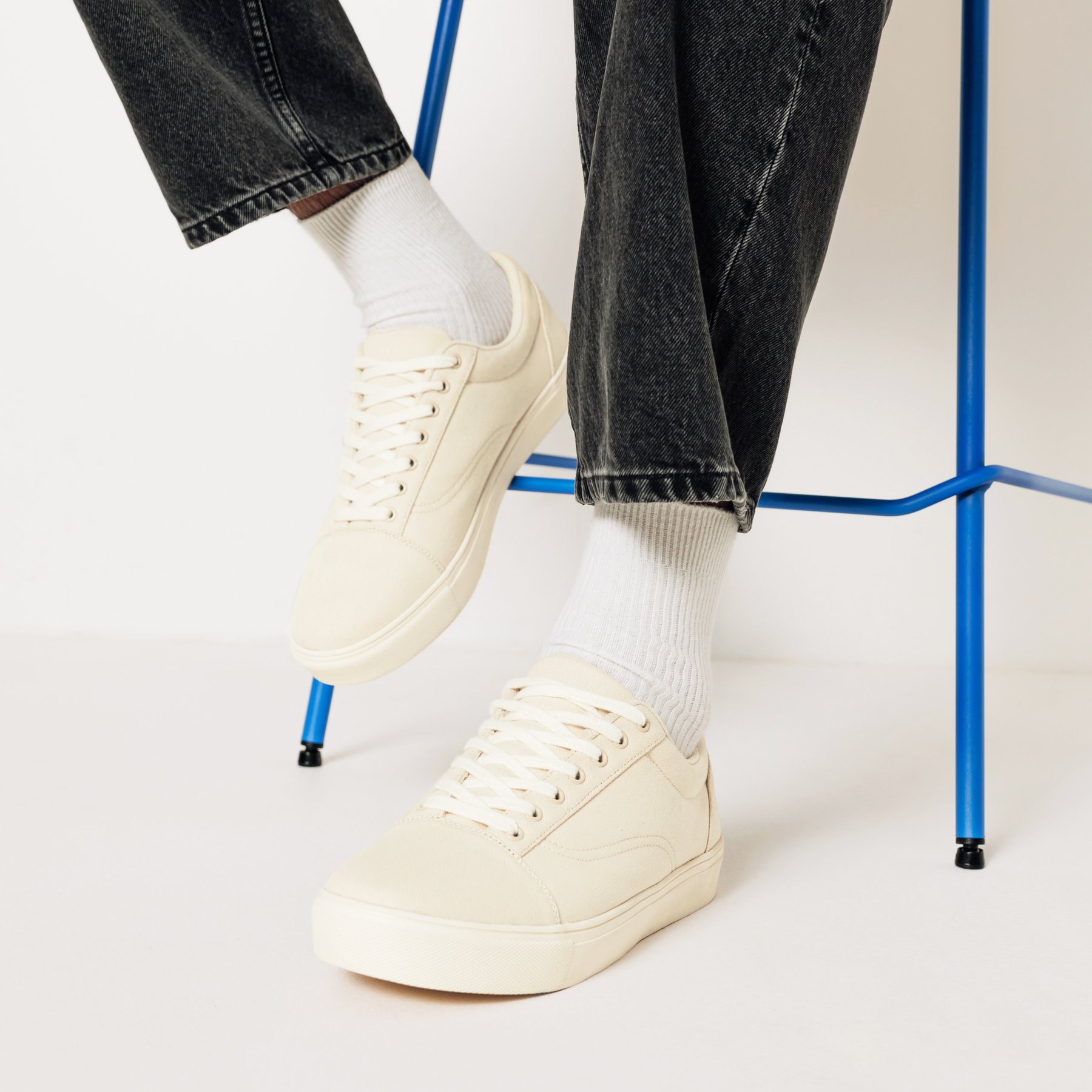 Baskets basses en toile Beige 40  Homme