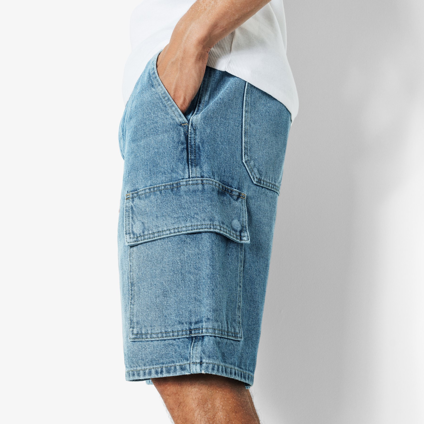 Short baggy en jean Bleu 34 100% Coton Homme