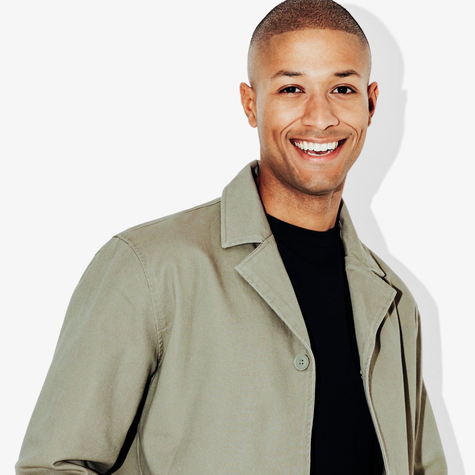 Veste mi-saison boutonnée Vert/Kaki S 100% Coton Homme