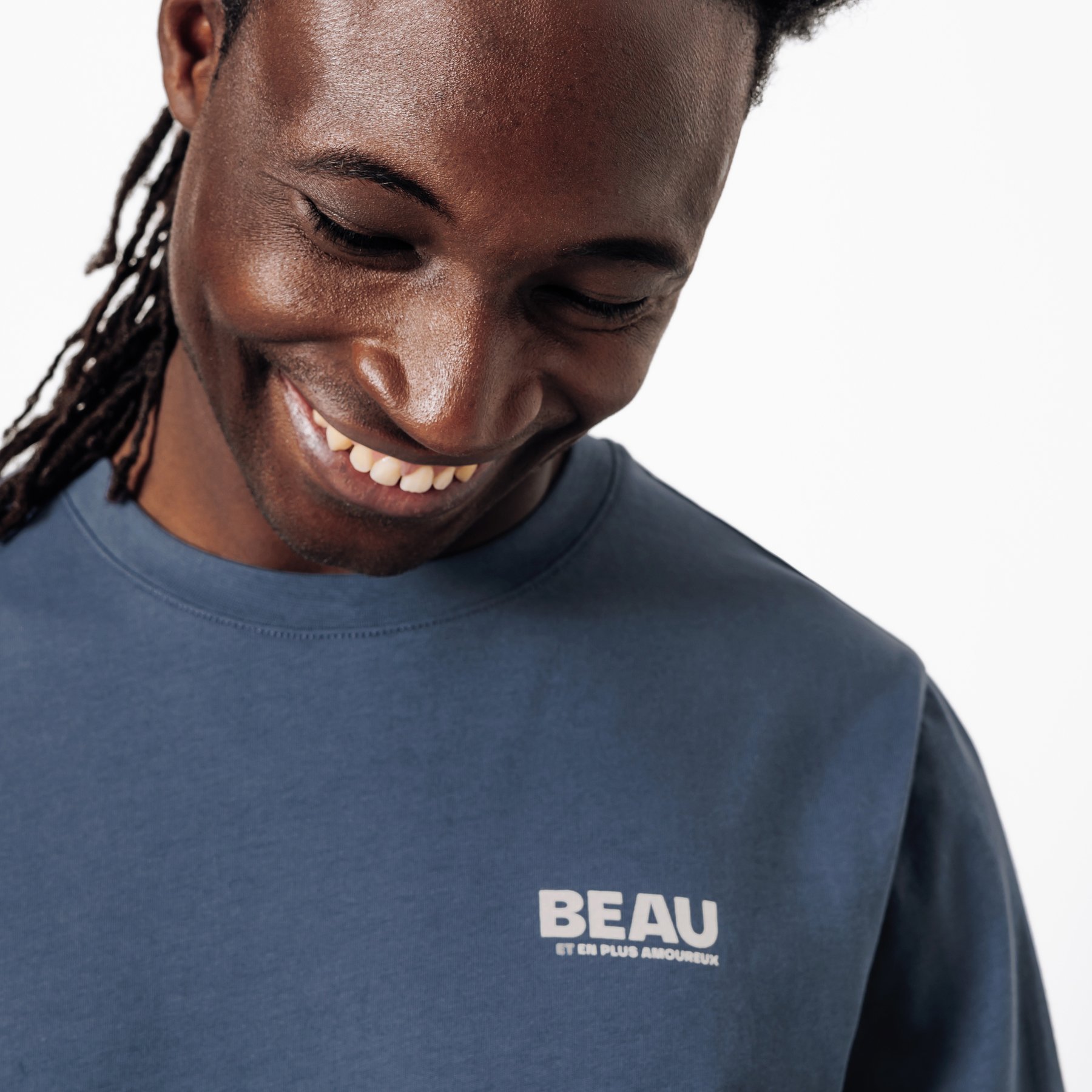 Tee shirt saint valentin Bleu S 100% Coton Homme