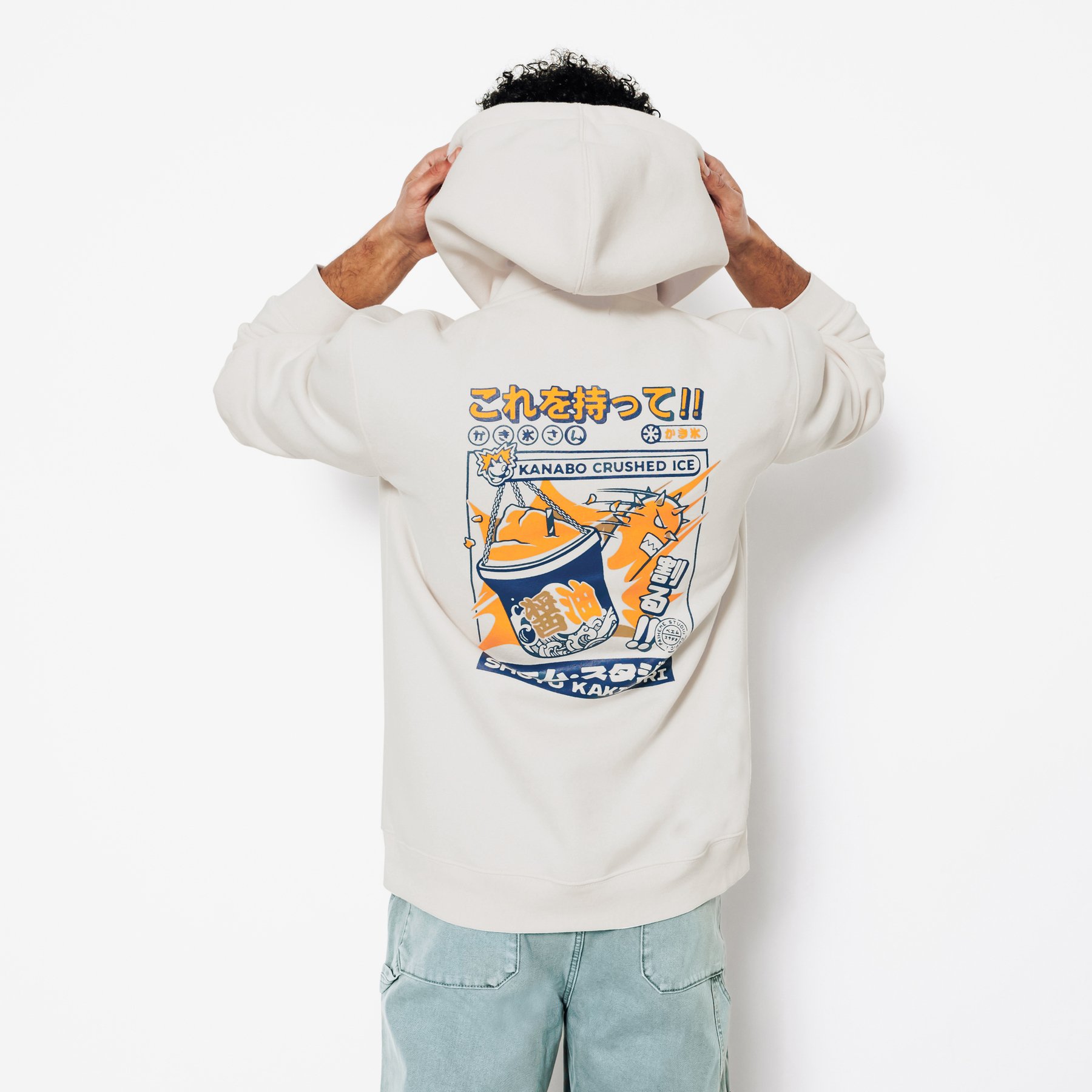 Sweat imprimé Japon by Paiheme Studio Ecru XS 70% Coton, 30% Polyester Homme