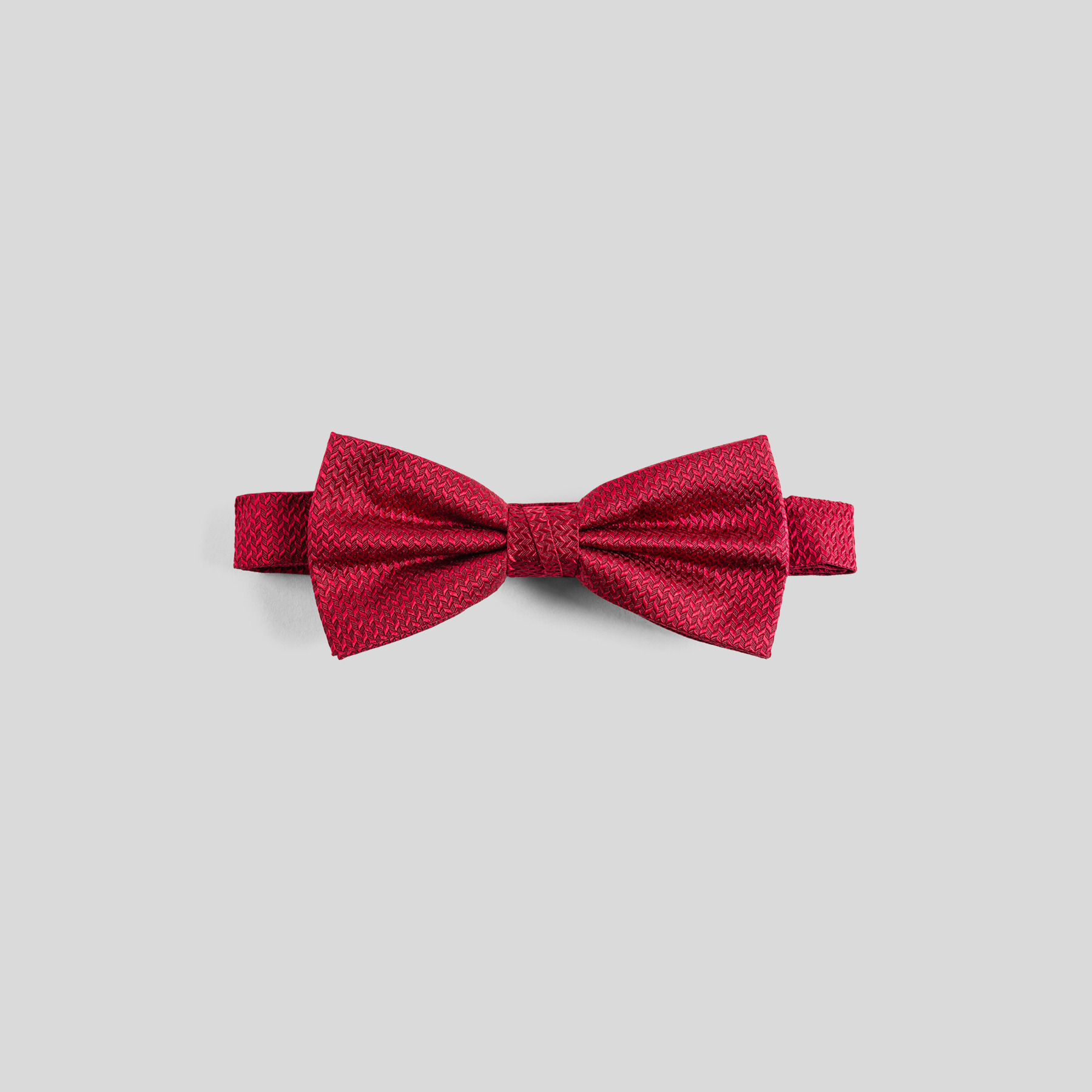 Noeud papillon micro motif jacquard Rouge T.U. 100% Soie Homme