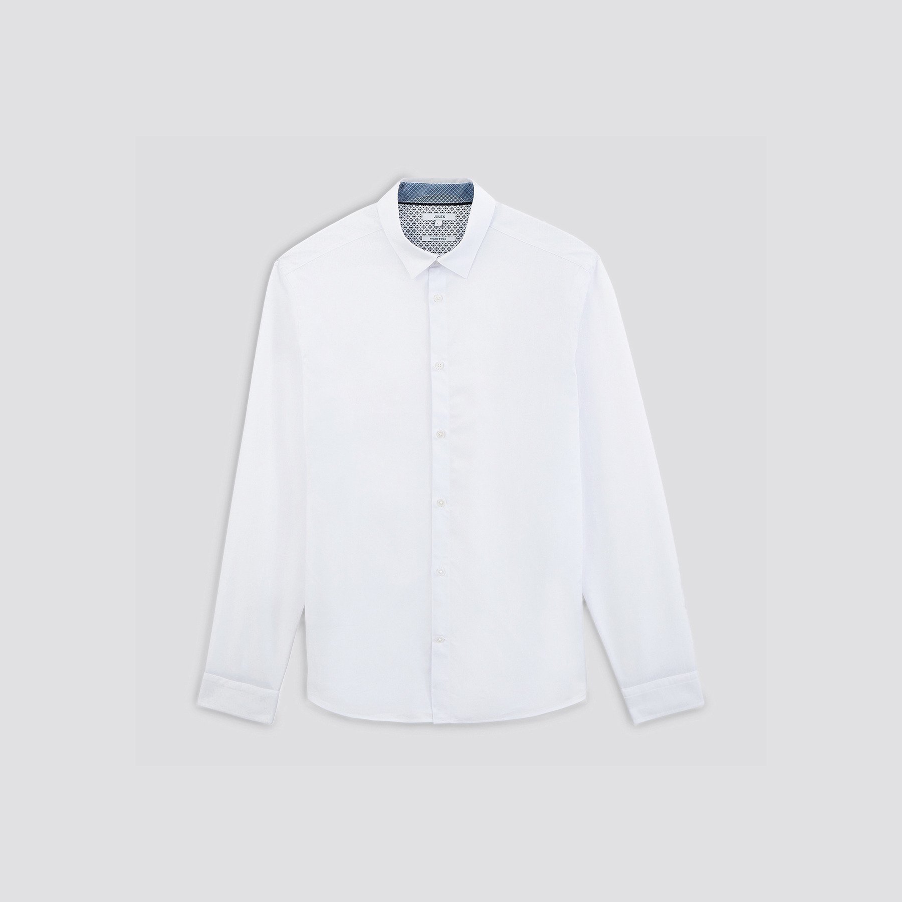 Chemise regular unie coton Blanc S 100% Coton Homme