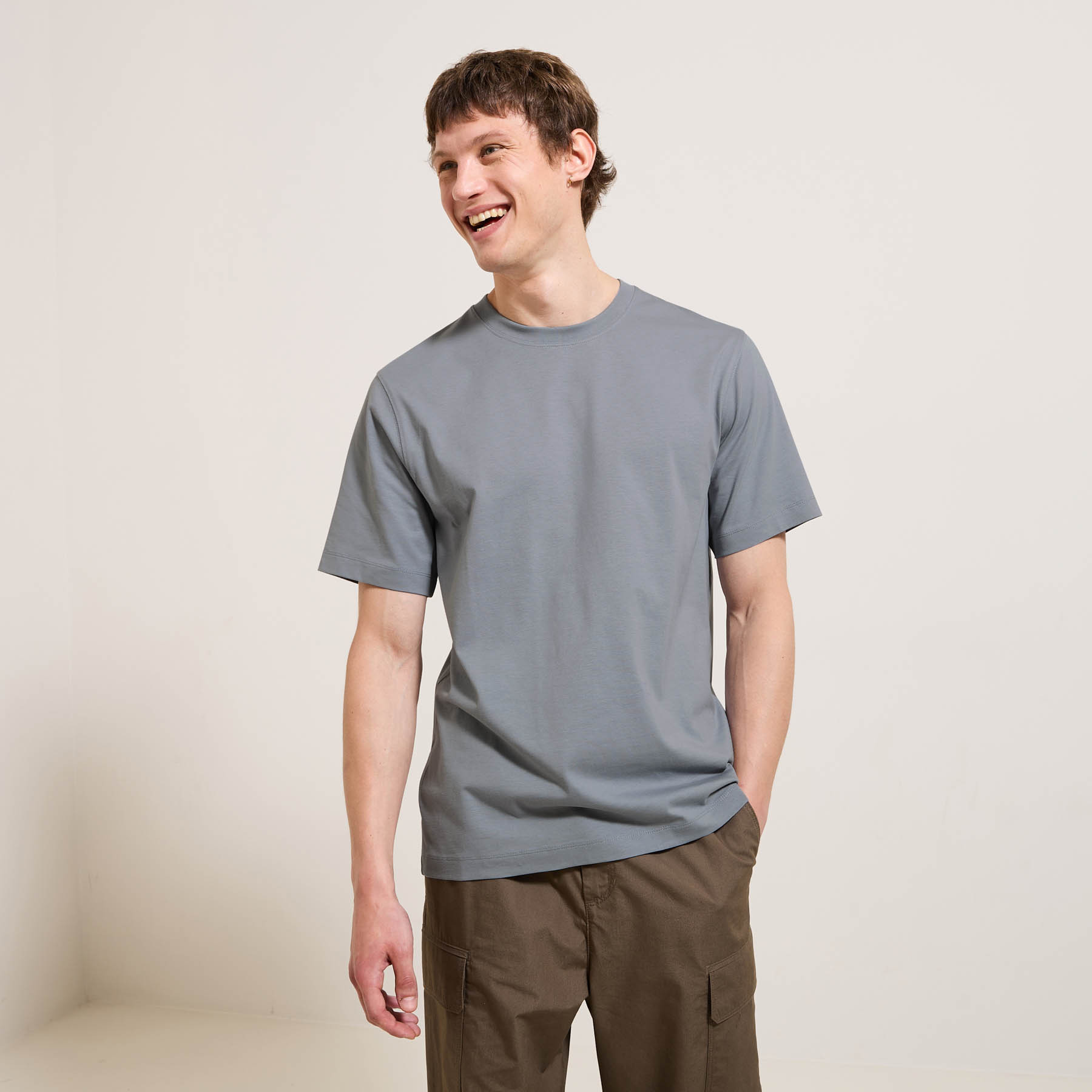 Tee shirt "le parfait by JULES" Bleu XS 100% Coton Homme