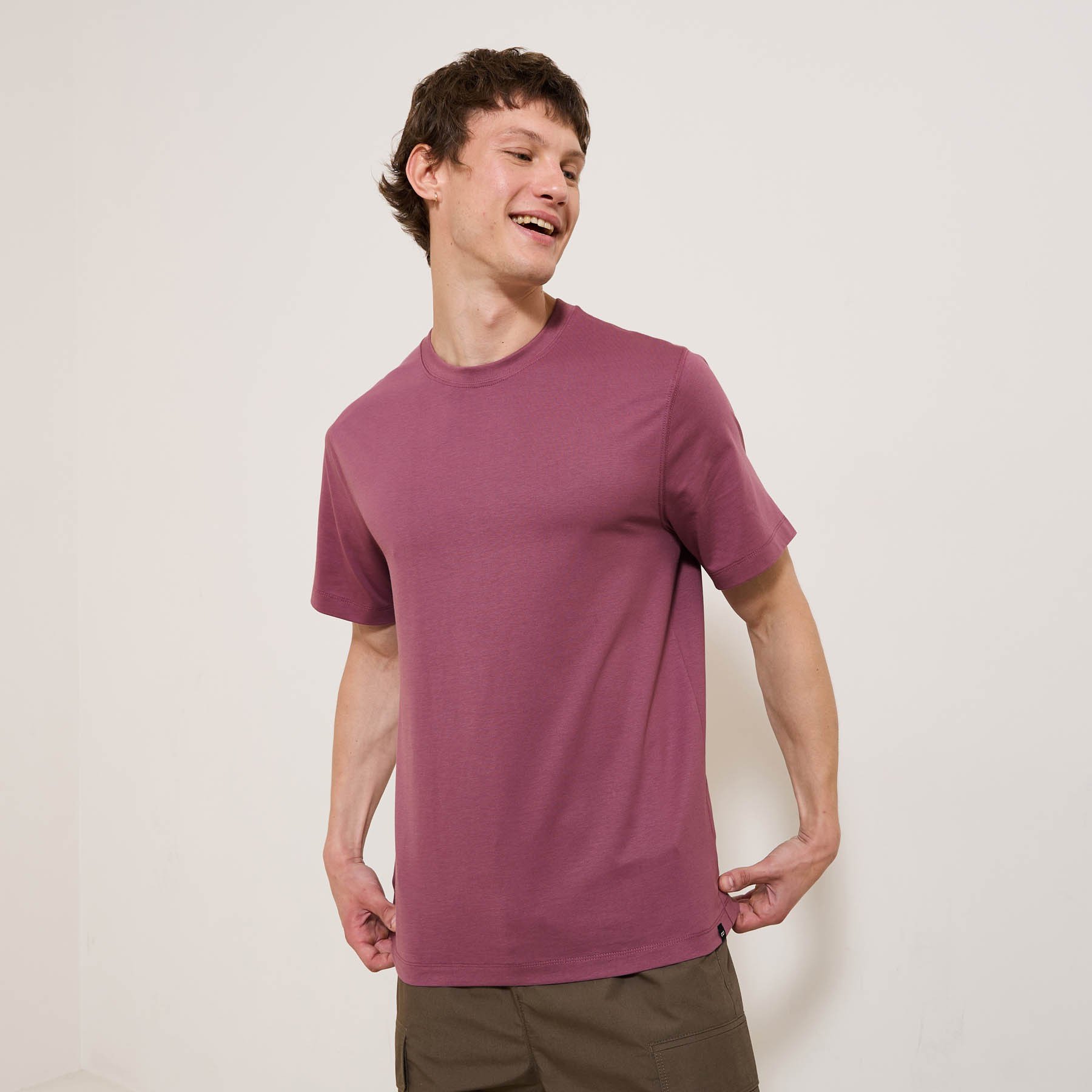 Tee shirt "le parfait by JULES" Rose XS 100% Coton Homme