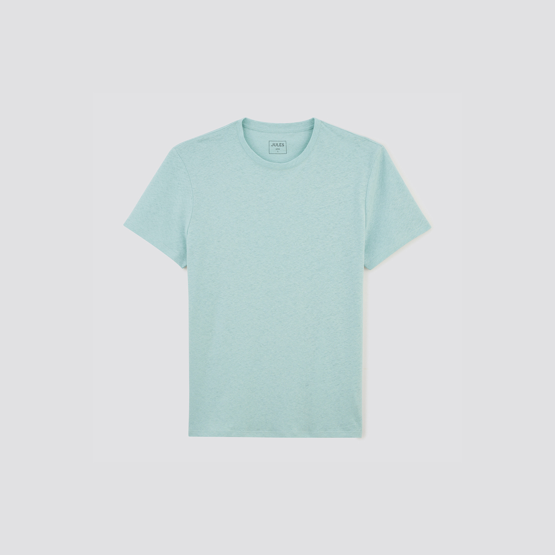 Tee shirt en coton lin Bleu S 53% Coton, 47% Lin Homme