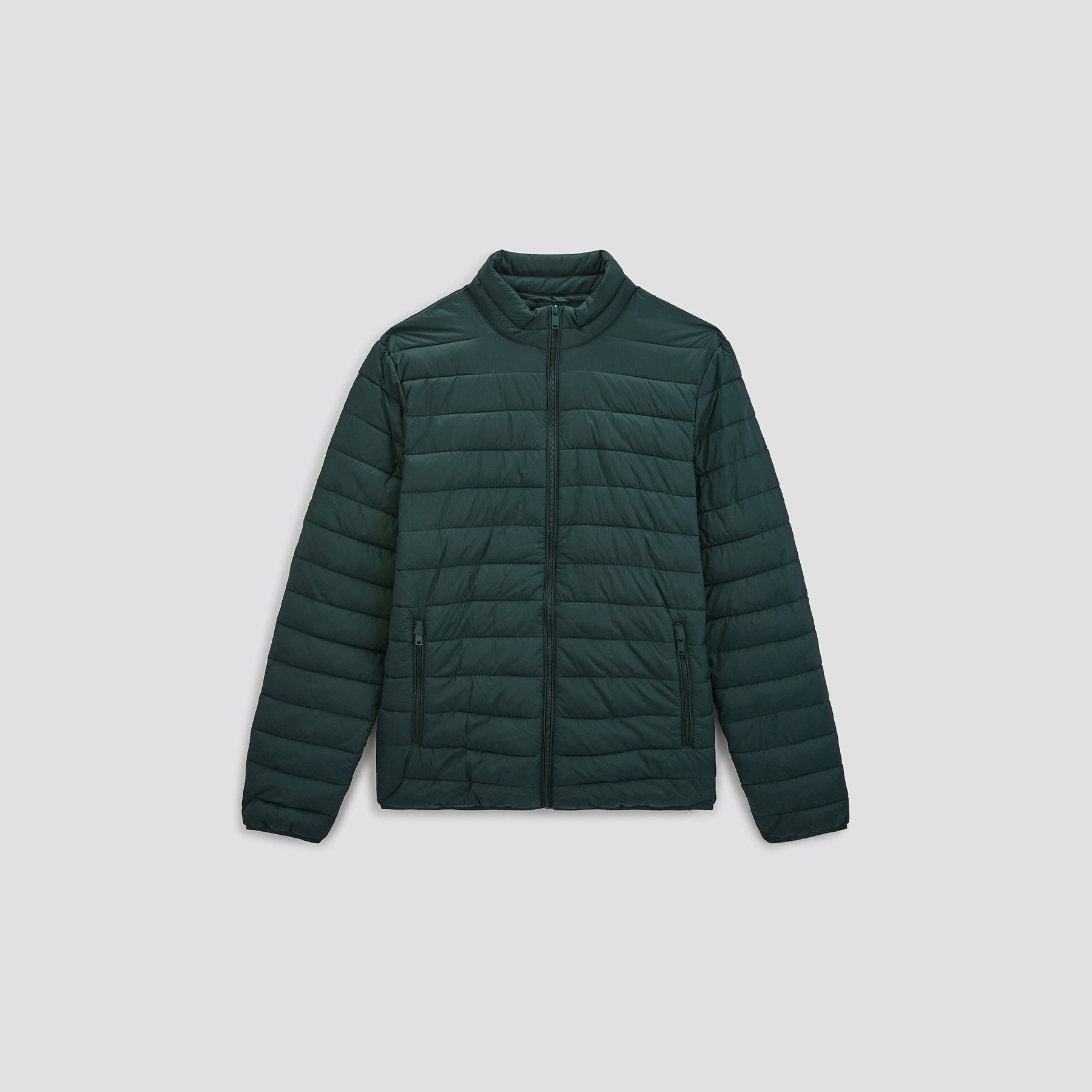 Doudoune légère col montant Vert/Kaki S 100% Polyamide, 100% Polyester, 100% Polyamide Homme