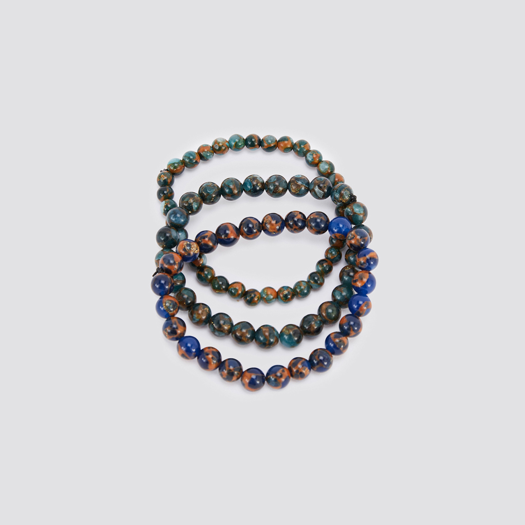 Bracelet perles Bleu T.U. 100% Marbre Homme