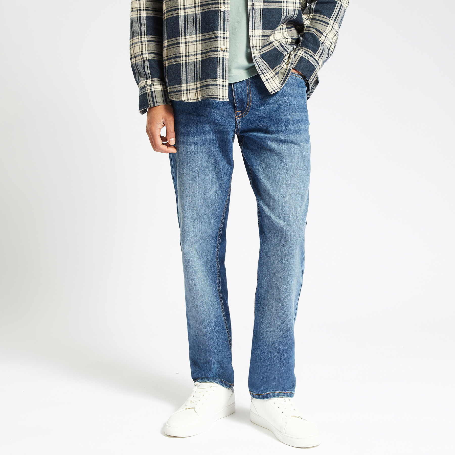 Jean regular en coton et polyester recyclés Bleu Lg 34 36 74% Coton, 25% Polyester, 1% Elasthanne Homme Brice