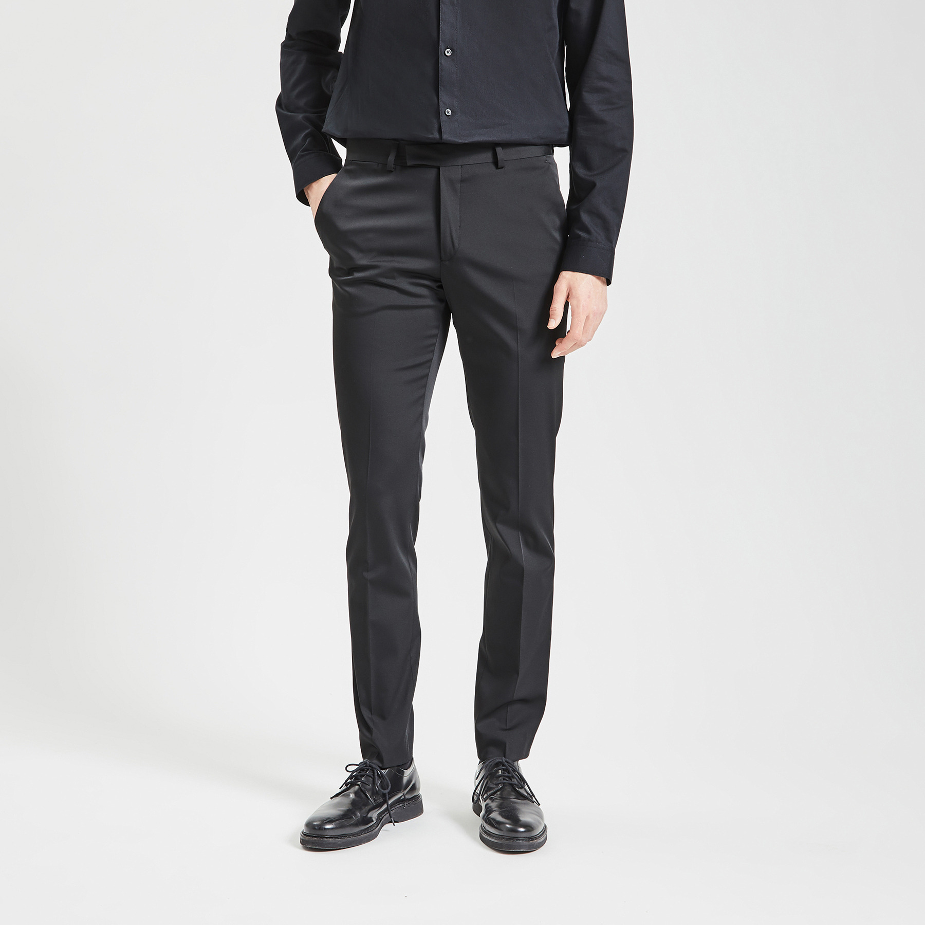 Pantalon de costume slim Noir 36 88% Polyester, 10% Viscose, 2% Elasthanne Homme