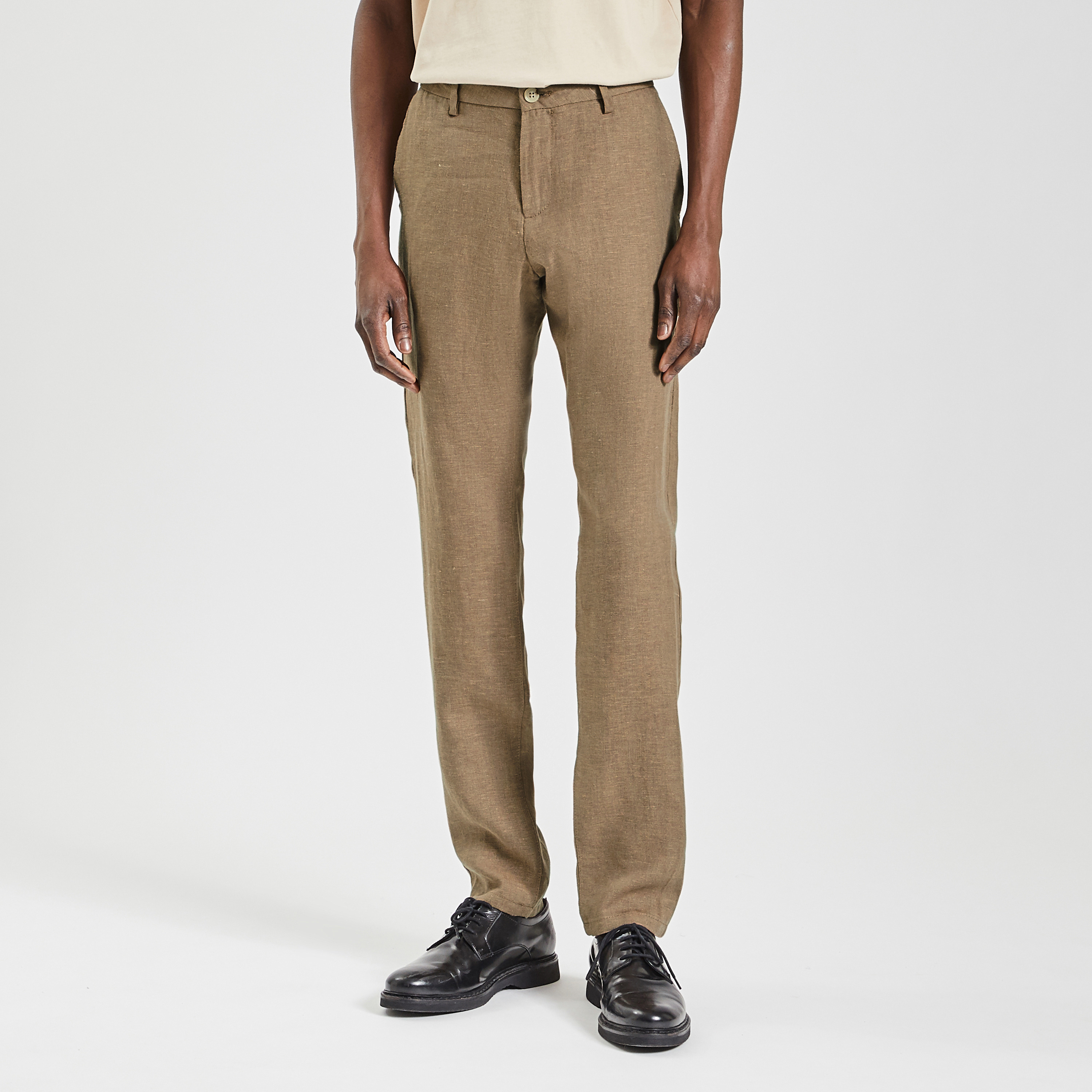 Pantalon en lin Marron 36 100% Lin Homme
