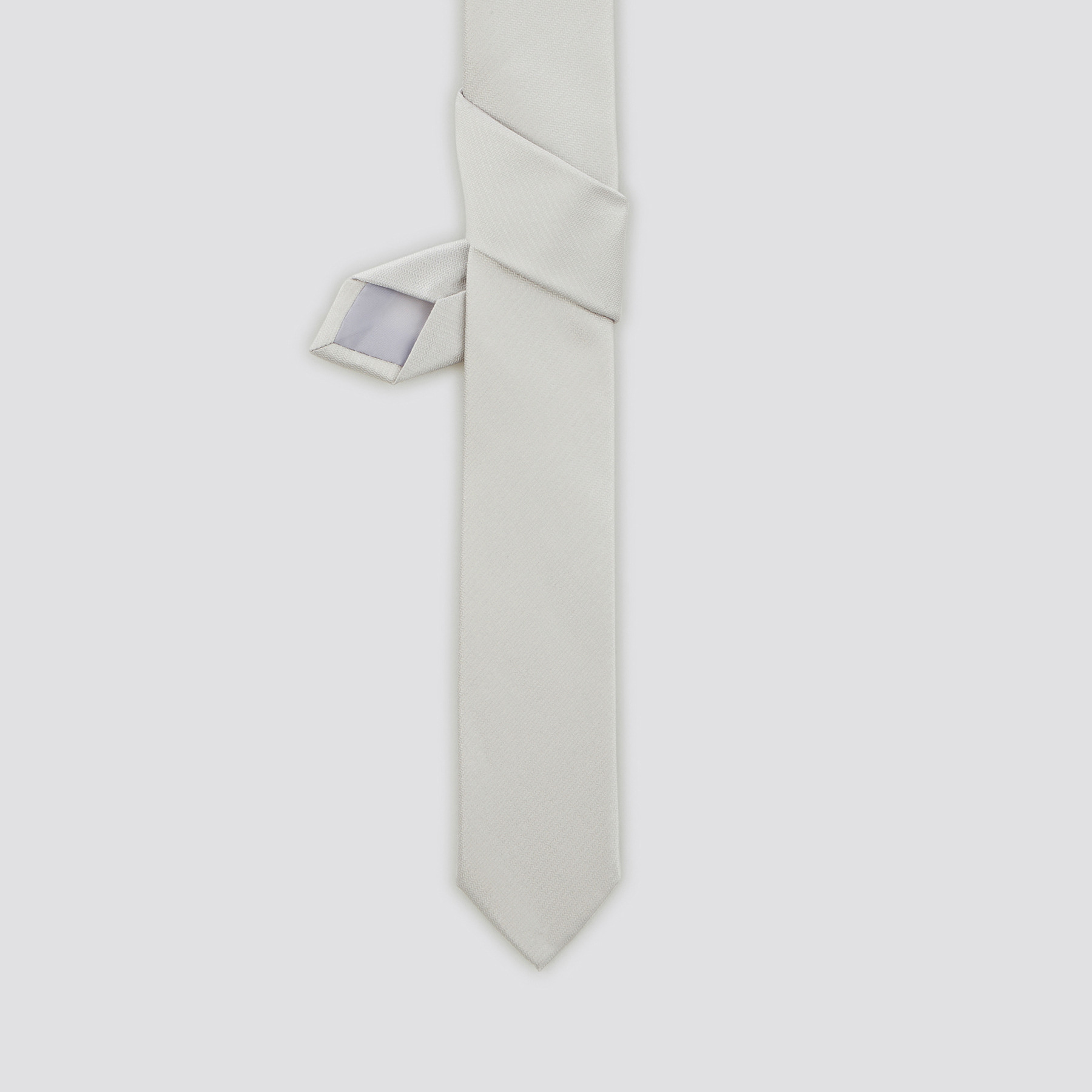 Cravate en soie Gris T.U. 100% Polyester, 100% Soie Homme