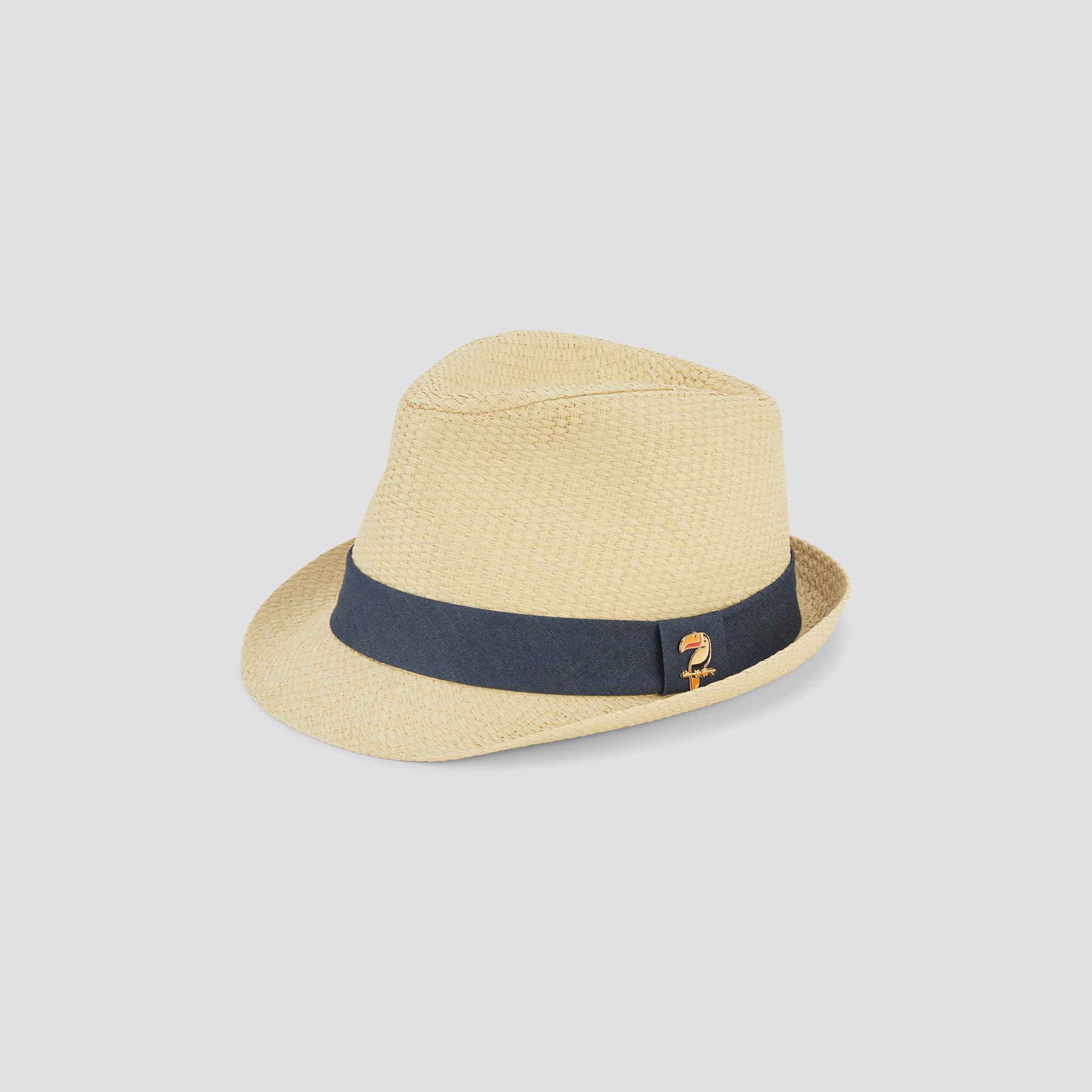 Chapeau d'été Jaune/Or S 100% Papier Homme