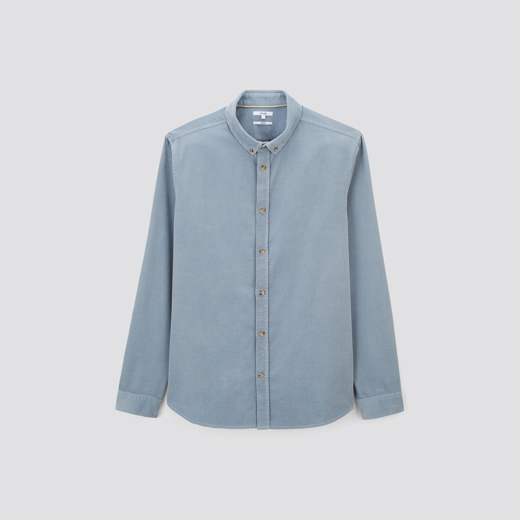 Chemise regular unie coton recyclé velours Bleu XS 100% Coton Homme