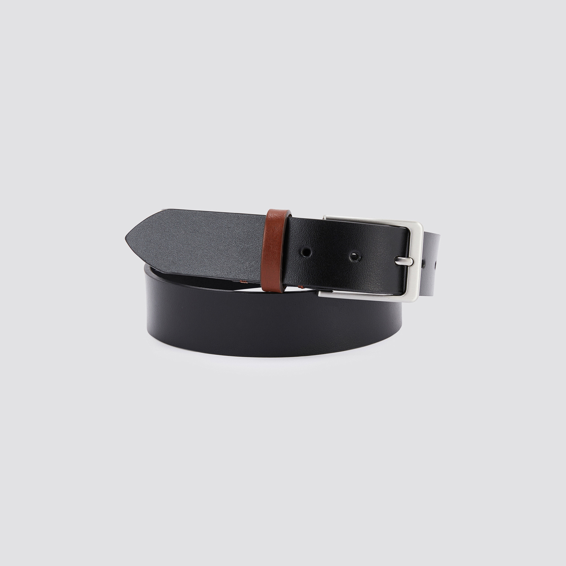 Ceinture en cuir pleine fleur à tannage végétal Noir 36/38 100% Cuir de buffle Homme Brice