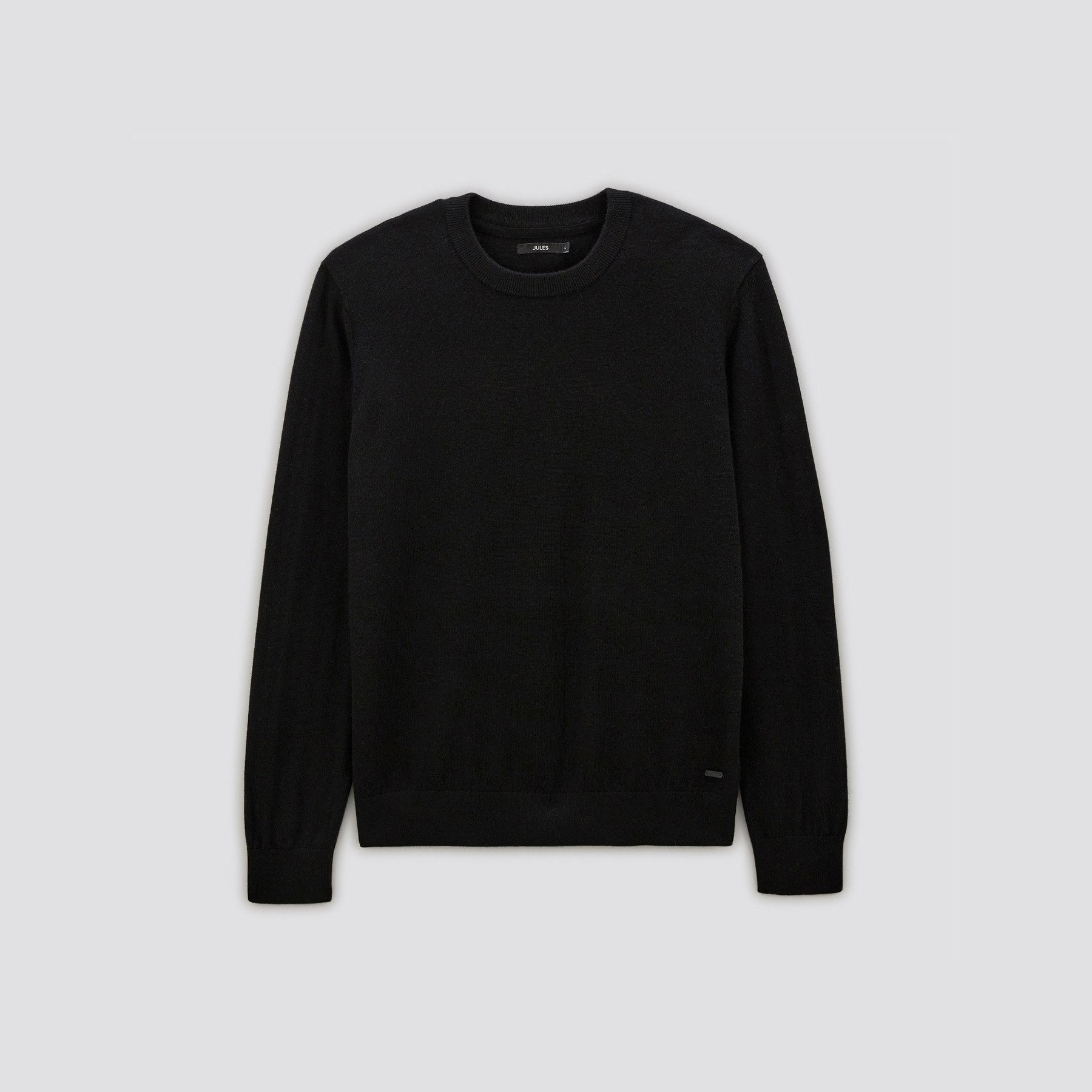 Pull à col rond en mélange cachemire Noir S 90% Laine, 10% Cachemire Homme