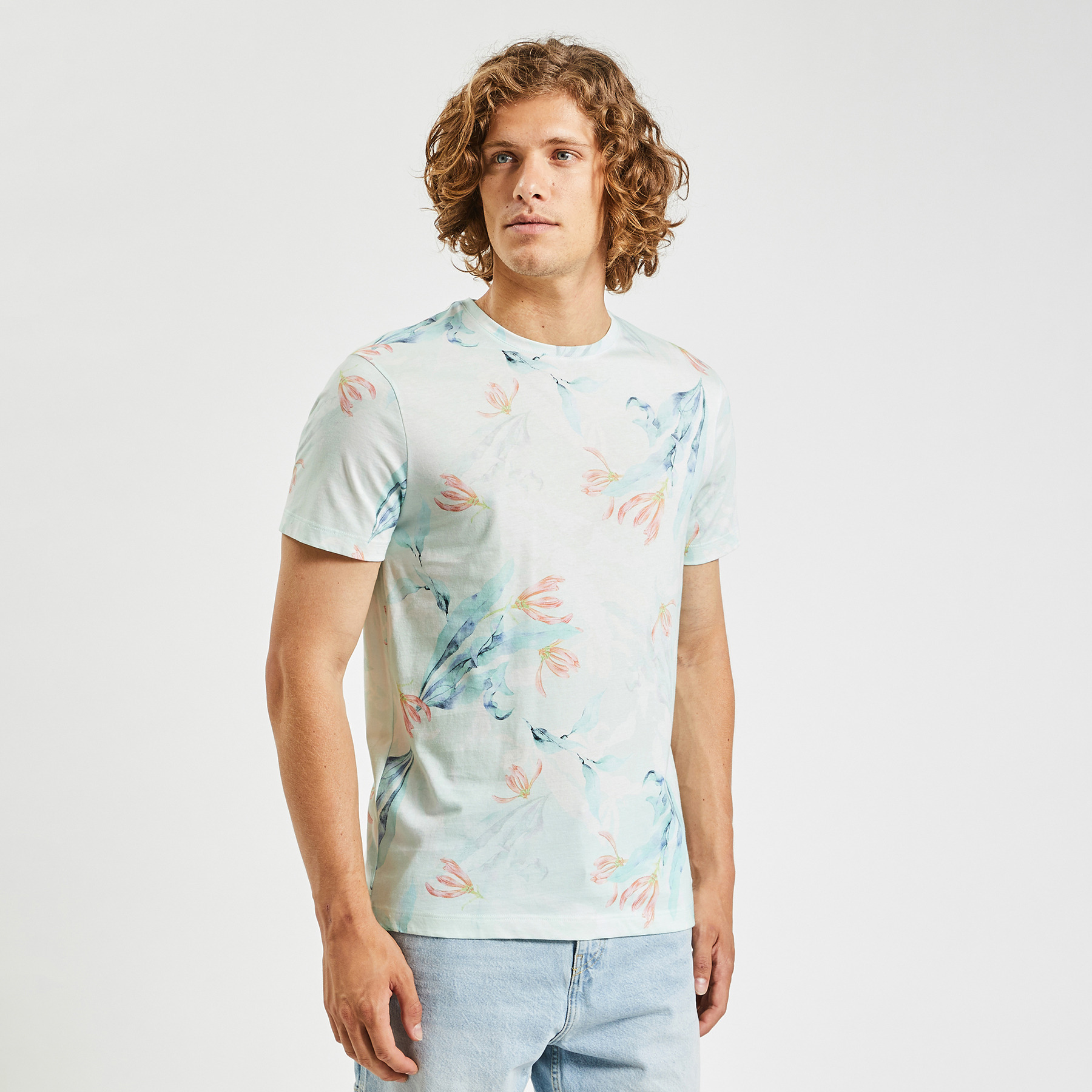 Tee shirt imprimé Vert/Kaki XS 100% Coton Homme