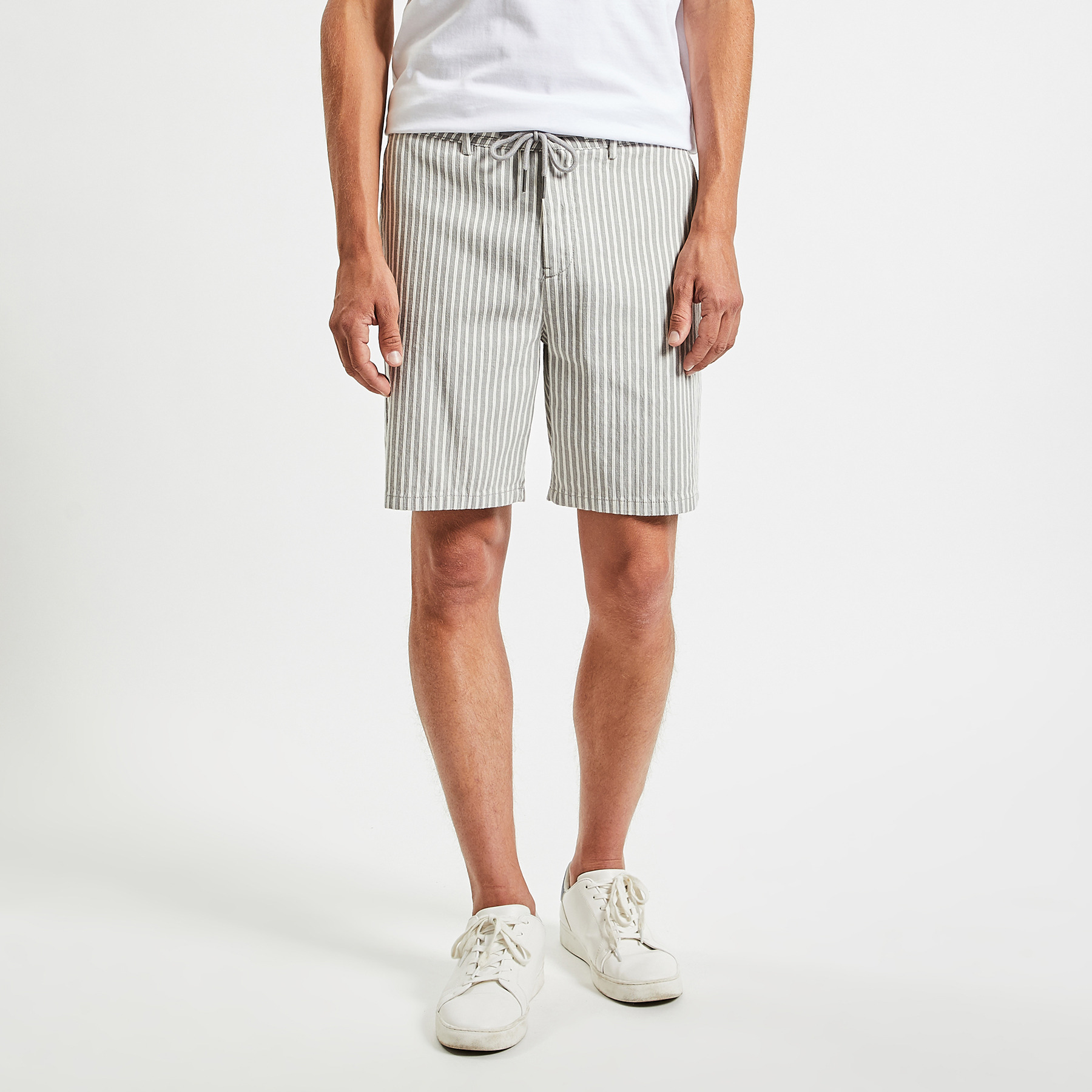 Bermuda rayé Bleu moyen 42 100% Coton Homme Jules