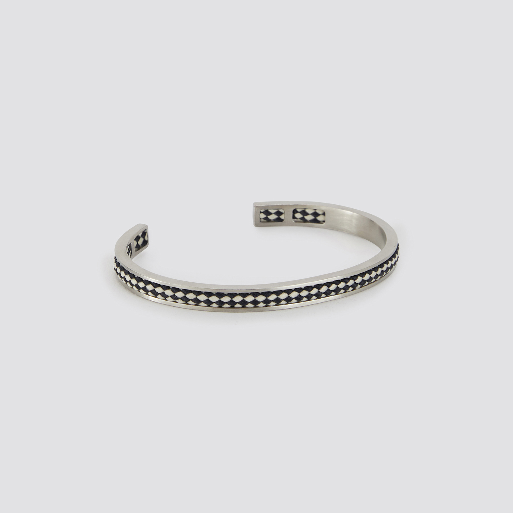 Bracelet Jonc Gris T.U. 100% Acier inoxydable, 100% Polyester Homme