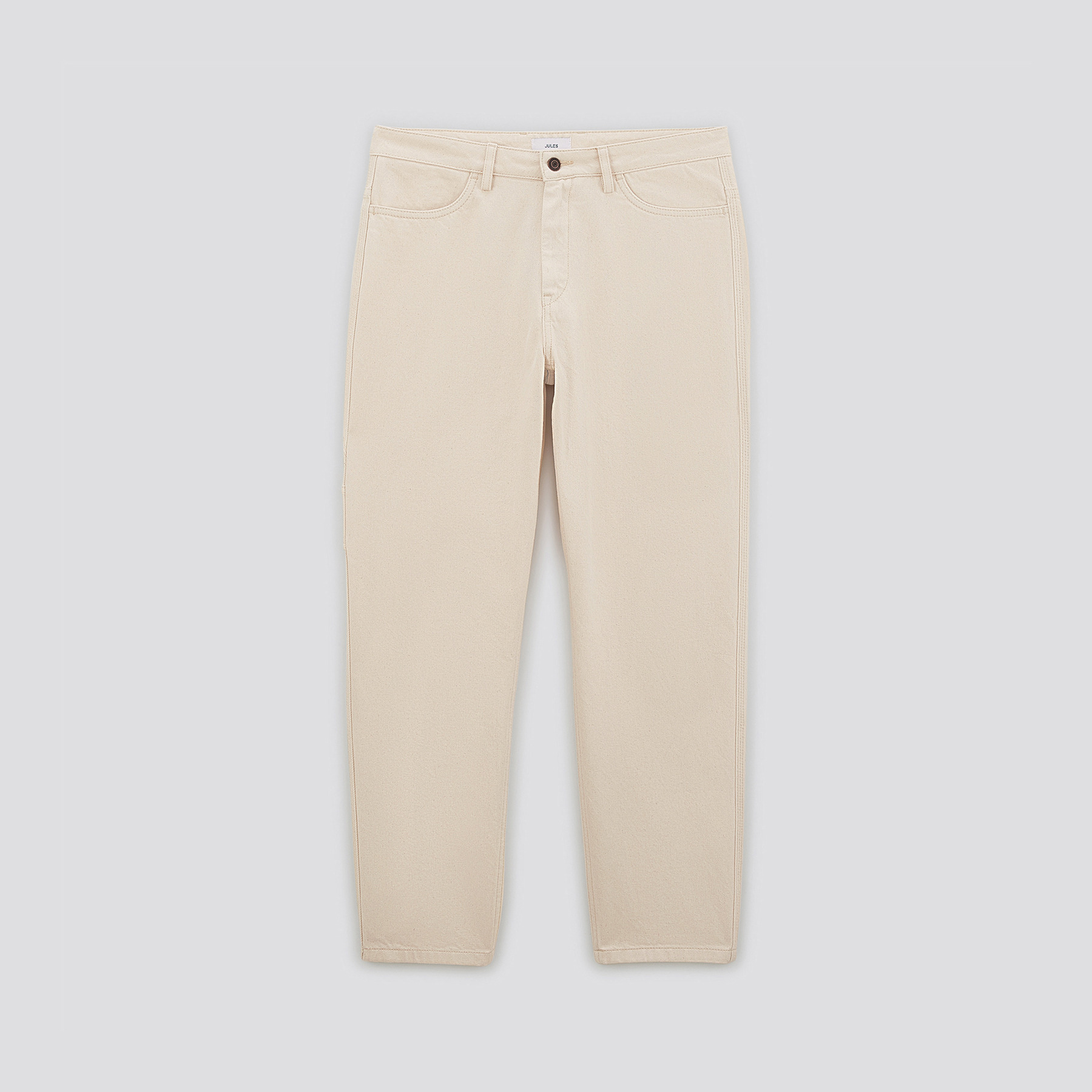 Pantalon forme charpentier Ecru 36 100% Coton Homme Jules