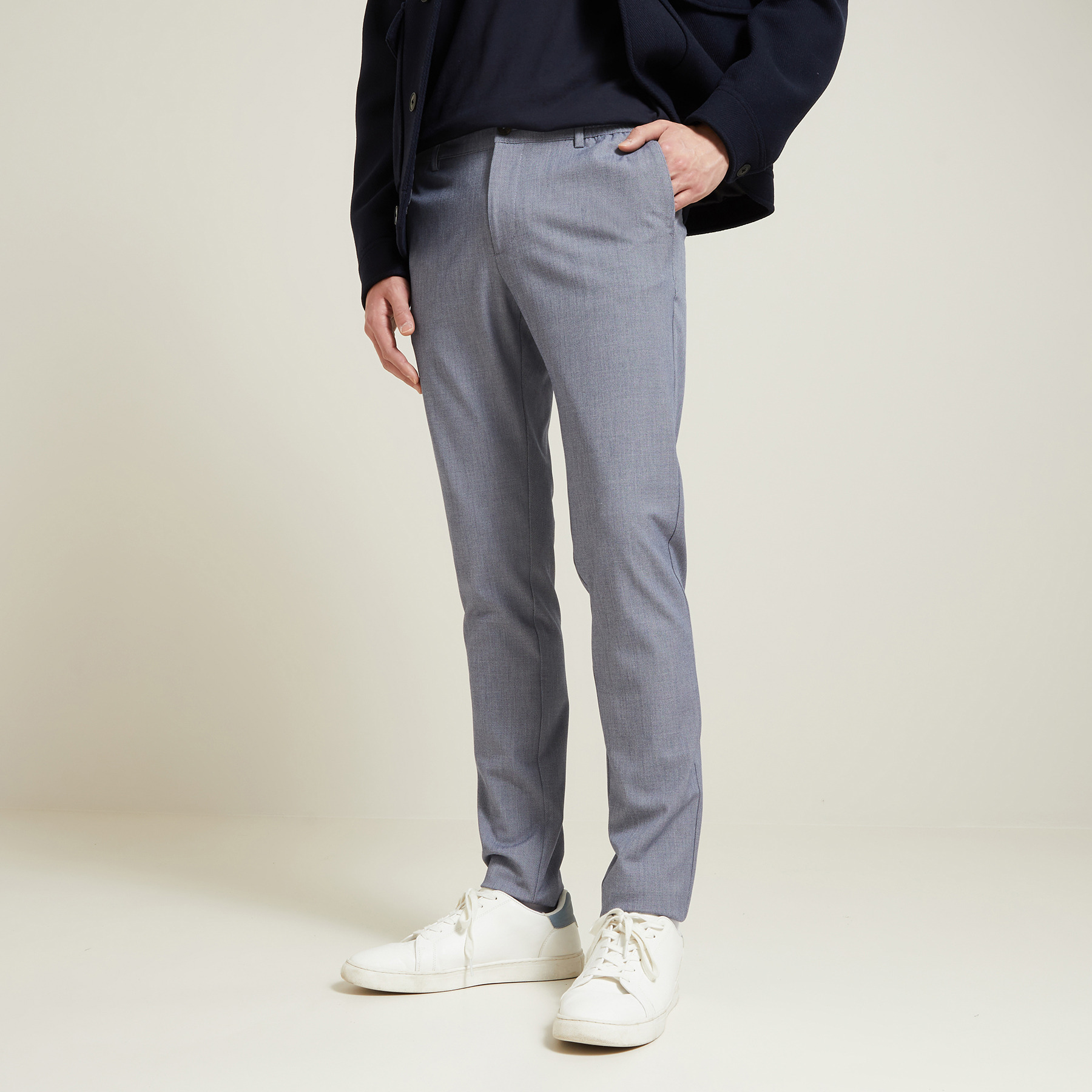 Pantalon slim bi-stretch Bleu 36 65% Polyester, 33% Polyamide, 2% Elasthanne Homme