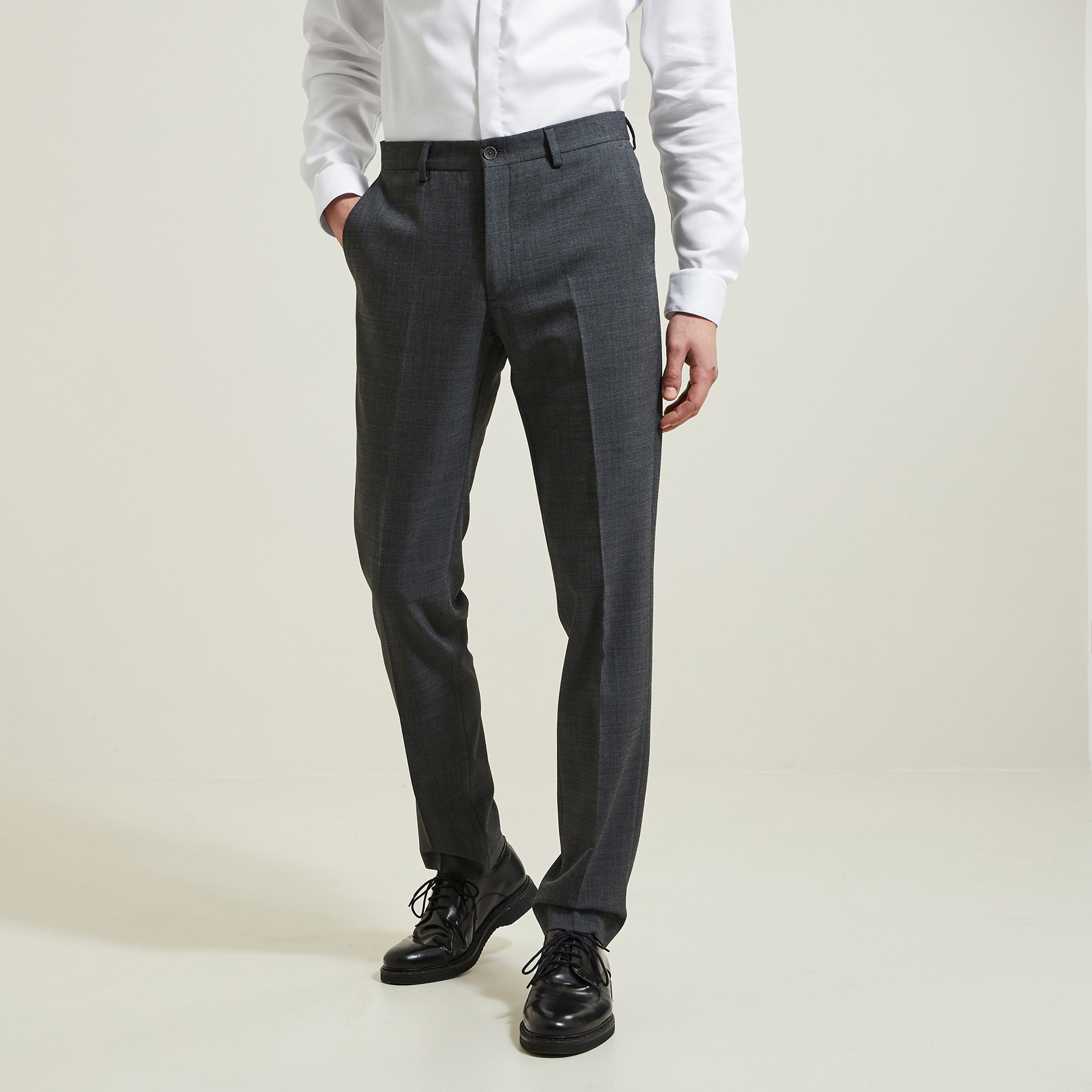 Pantalon de costume slim bi-ton Gris foncé 36  Homme Brice