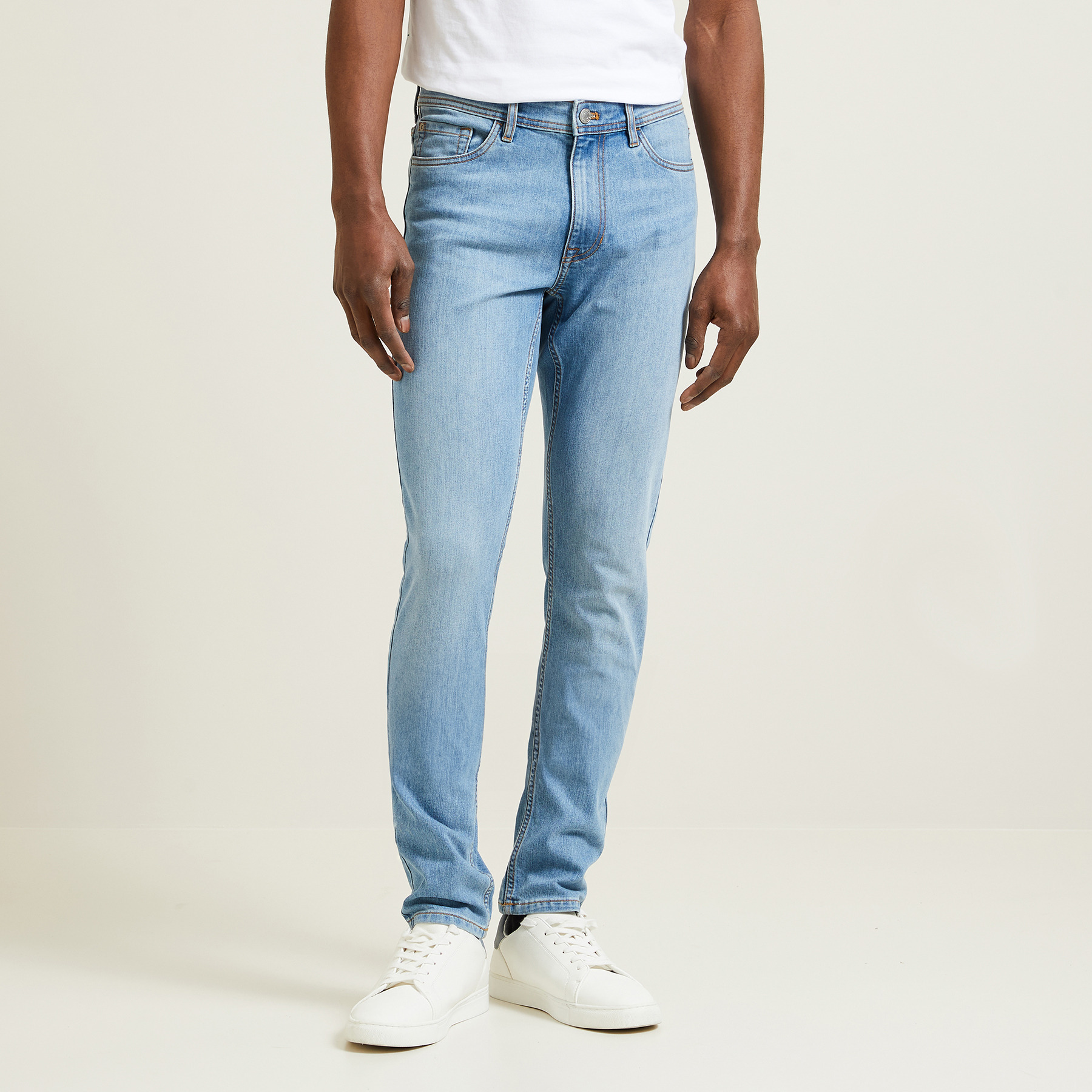 Jean slim en coton et polyester recyclés Bleu Lg 34 36 73% Coton, 26% Polyester, 1% Elasthanne Homme Jules