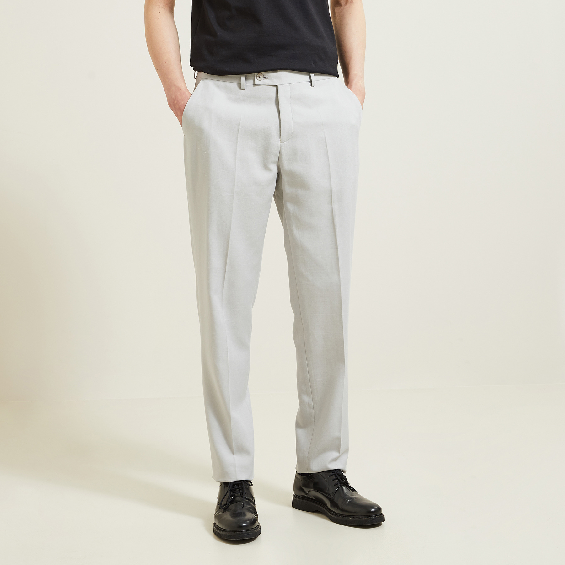 Pantalon de costume confort Gris 36 100% Polyester, 50% Lyocel, 36% Coton, 14% Lin Homme