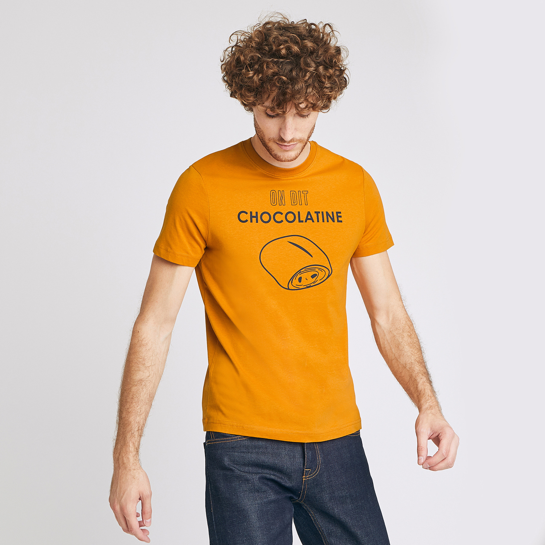 Tee shirt région Midi-Pyrénées CHOCOLATINE Jaune/Or Homme