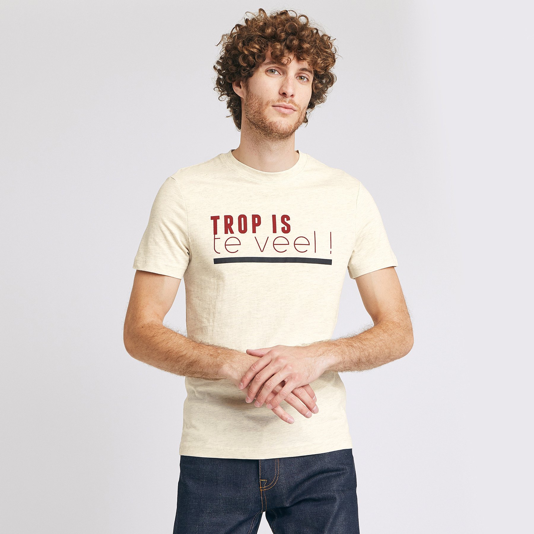 Tee-shirt avec imprimé région FLANDRES Ecru Homme