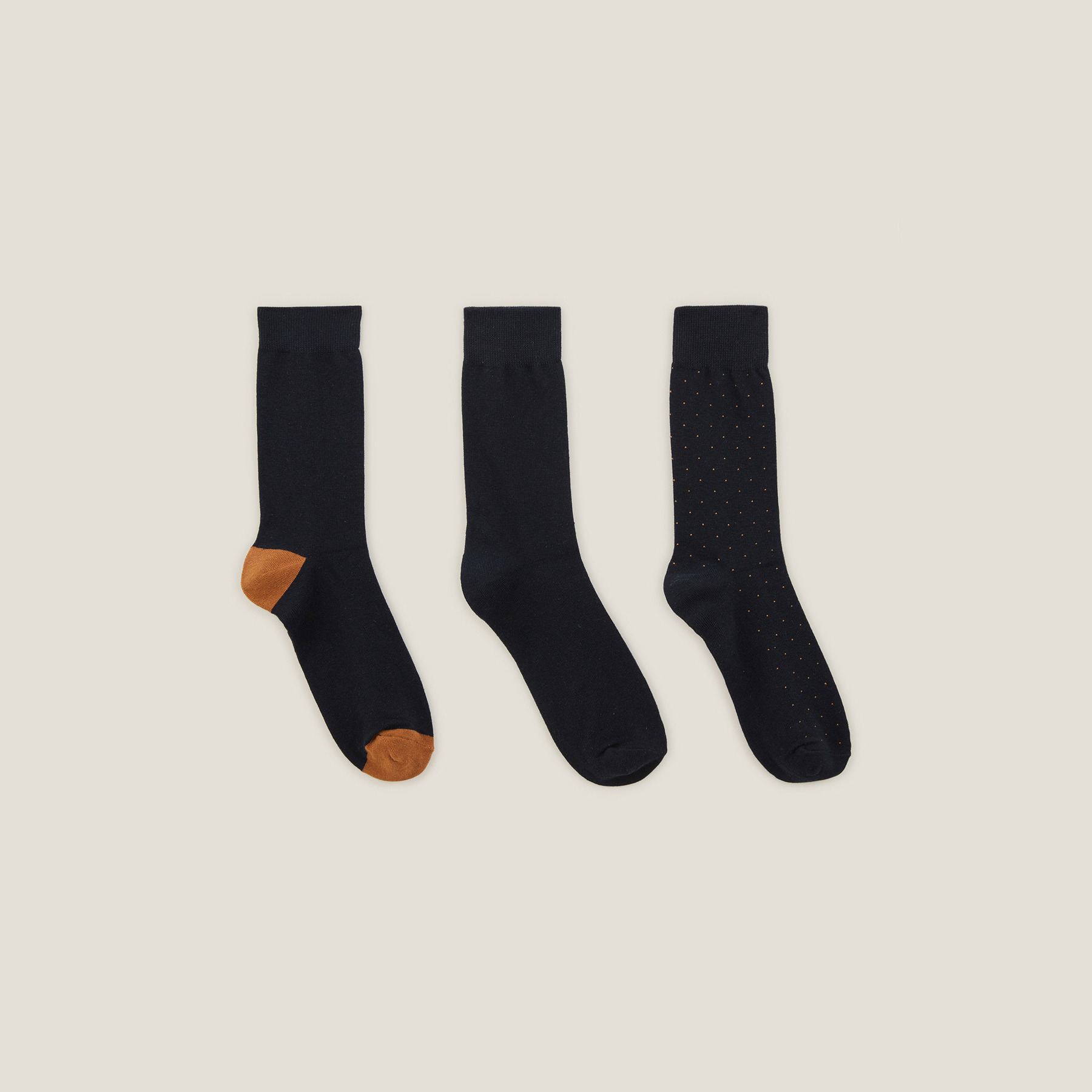 Lot de 3 paires chaussettes micro motif Bleu 39/42 Coton Homme