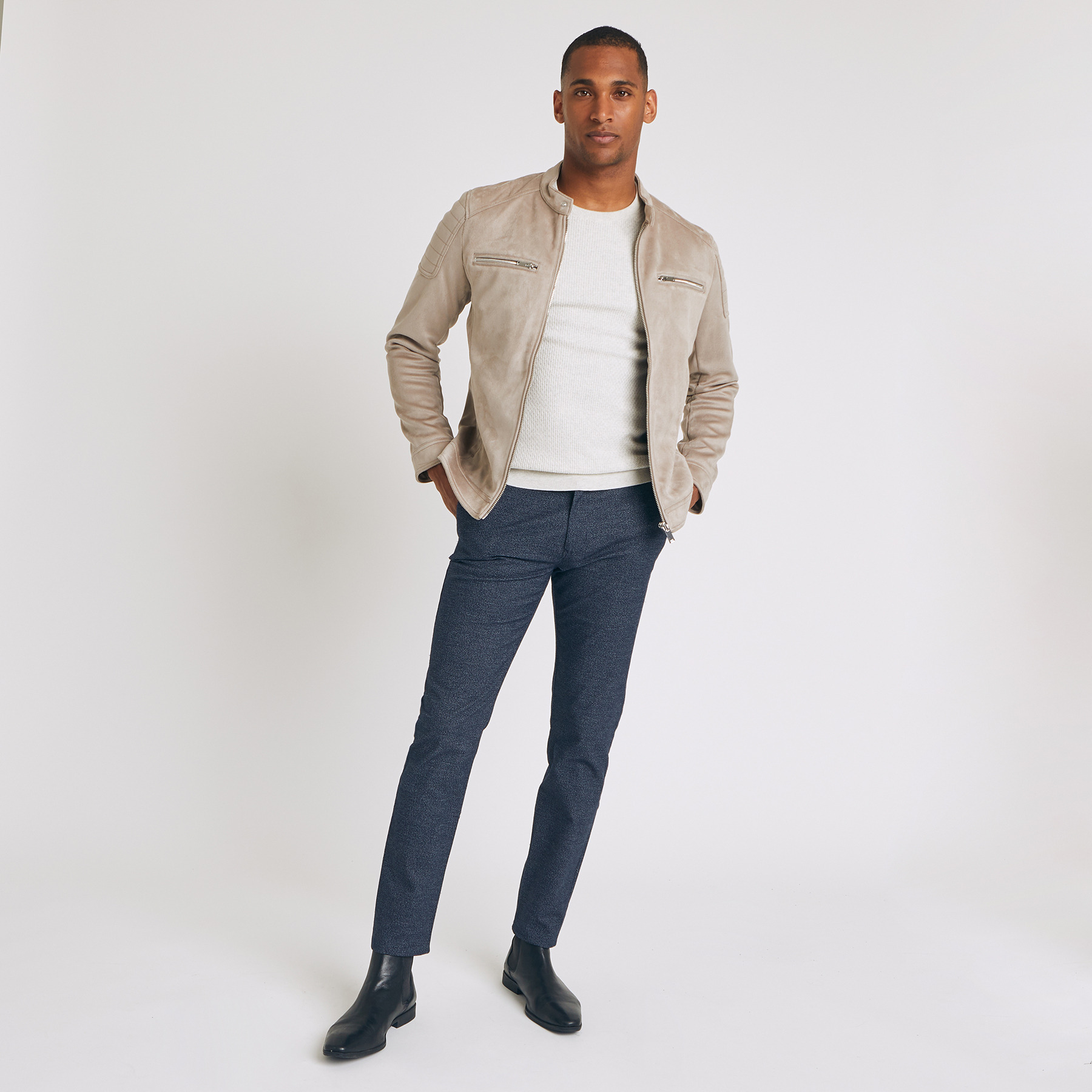 Chino slim fantaisie Bleu Homme